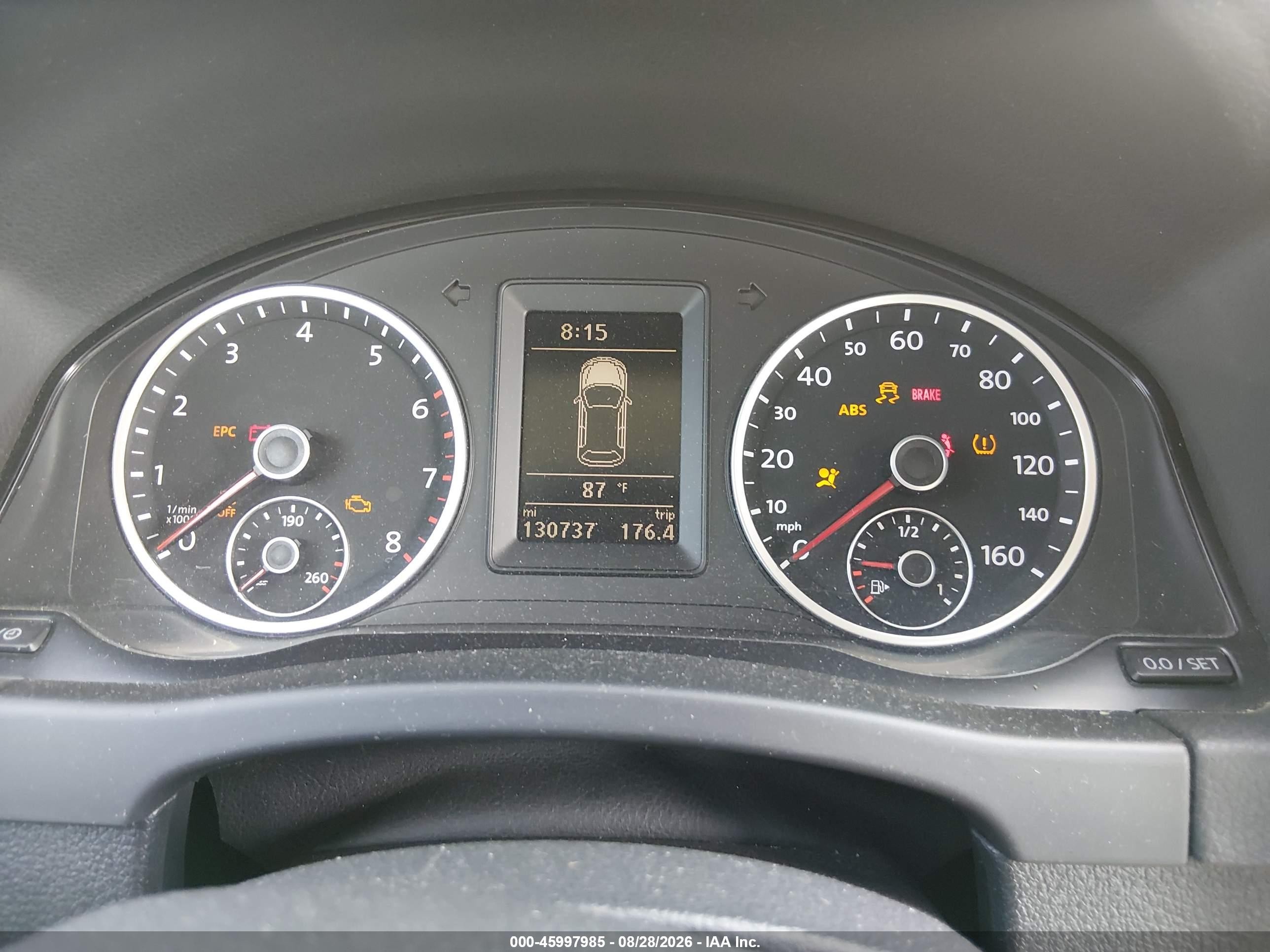 2013 Volkswagen Tiguan S White vin: WVGAV7AX6DW540073