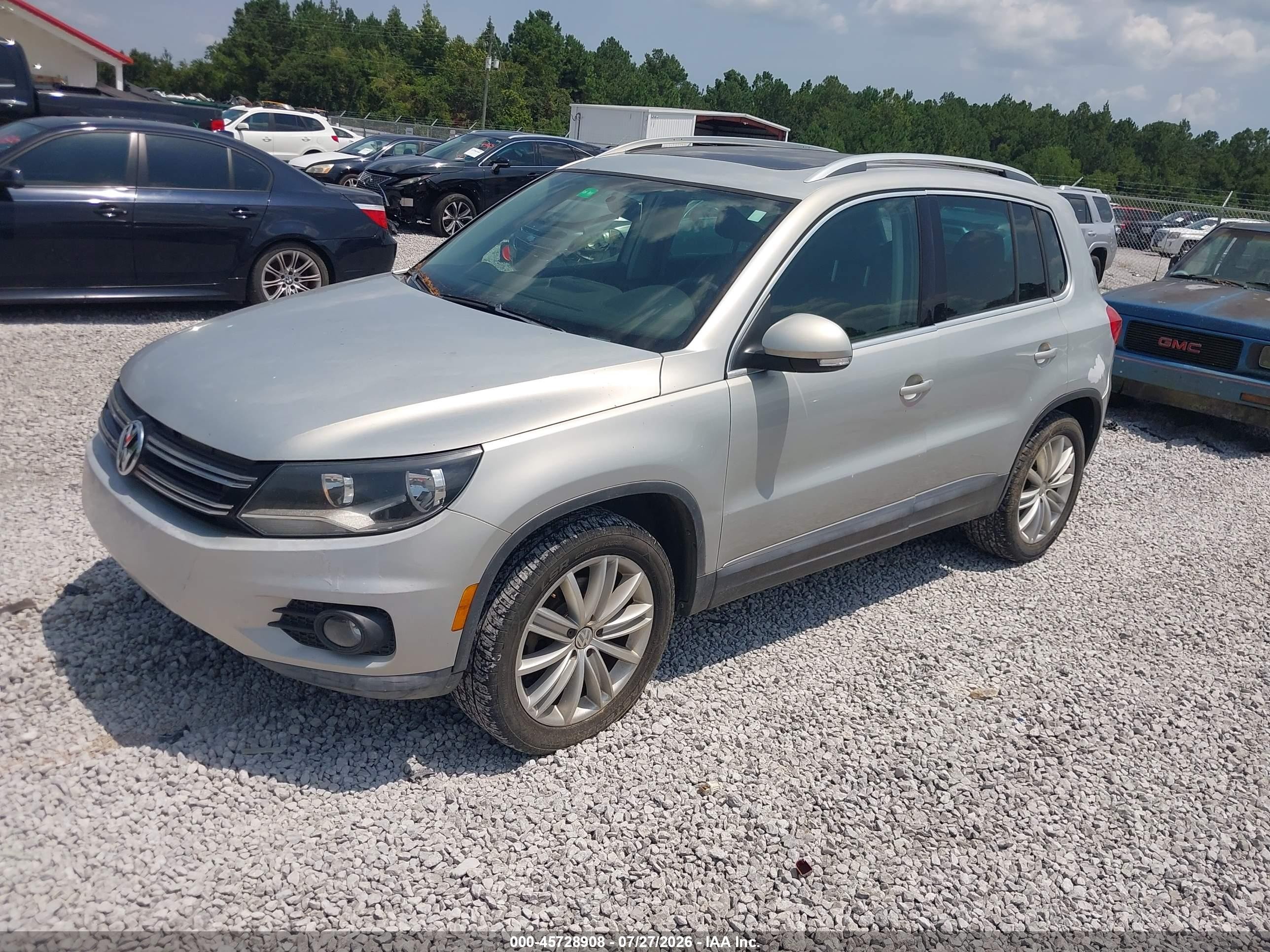 2013 Volkswagen Tiguan Se Silver vin: WVGAV7AX6DW547203