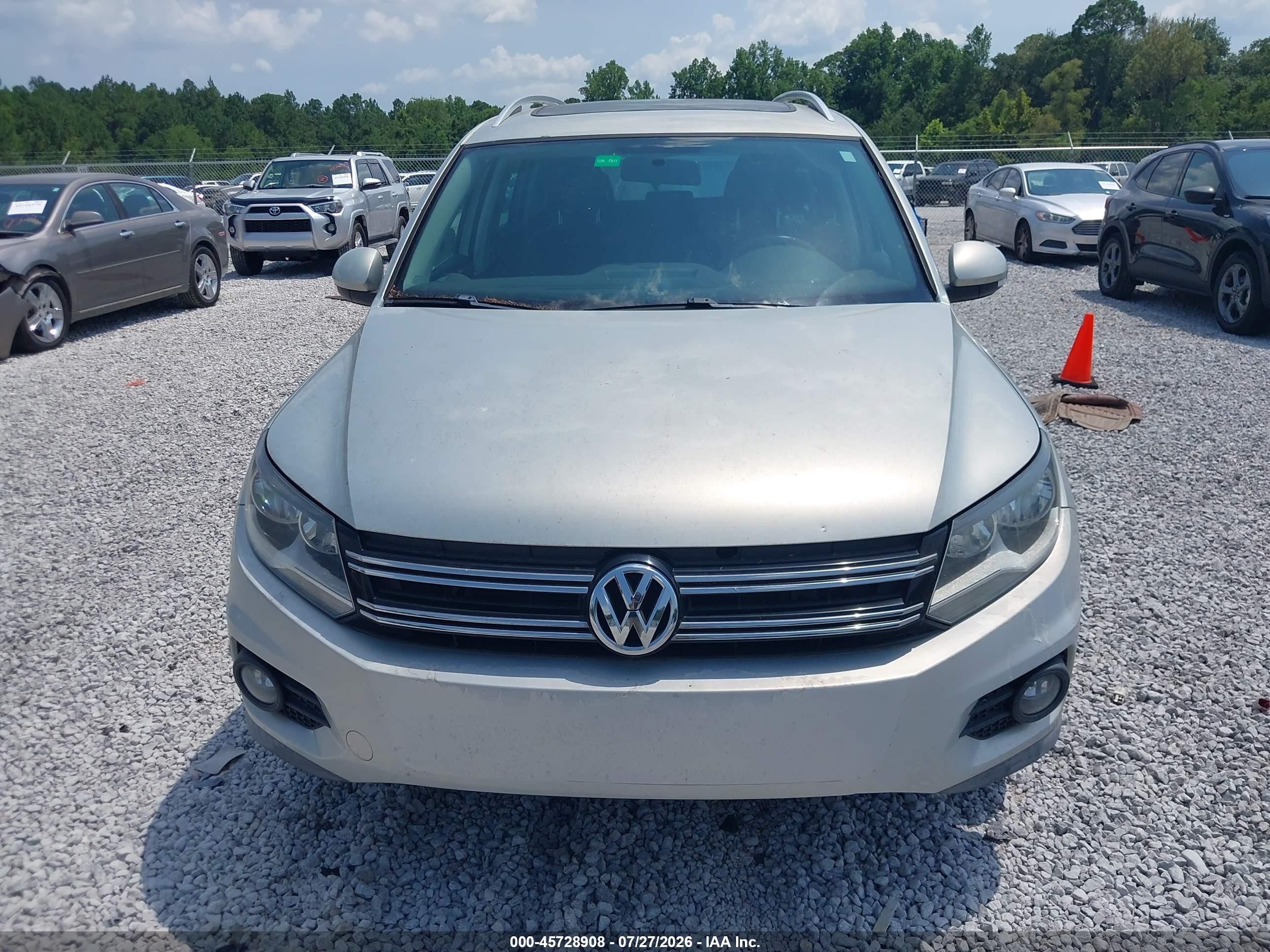 2013 Volkswagen Tiguan Se Silver vin: WVGAV7AX6DW547203