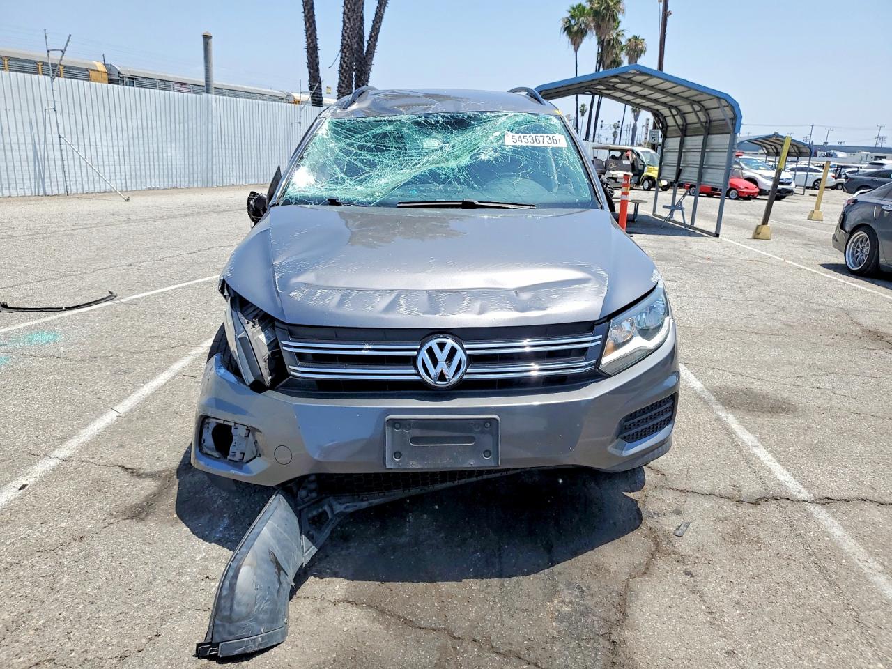 2015 Volkswagen Tiguan S Gray vin: WVGAV7AX6FW524197