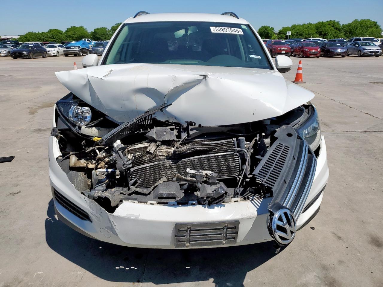 2015 Volkswagen Tiguan S Белый vin: WVGAV7AX6FW595366