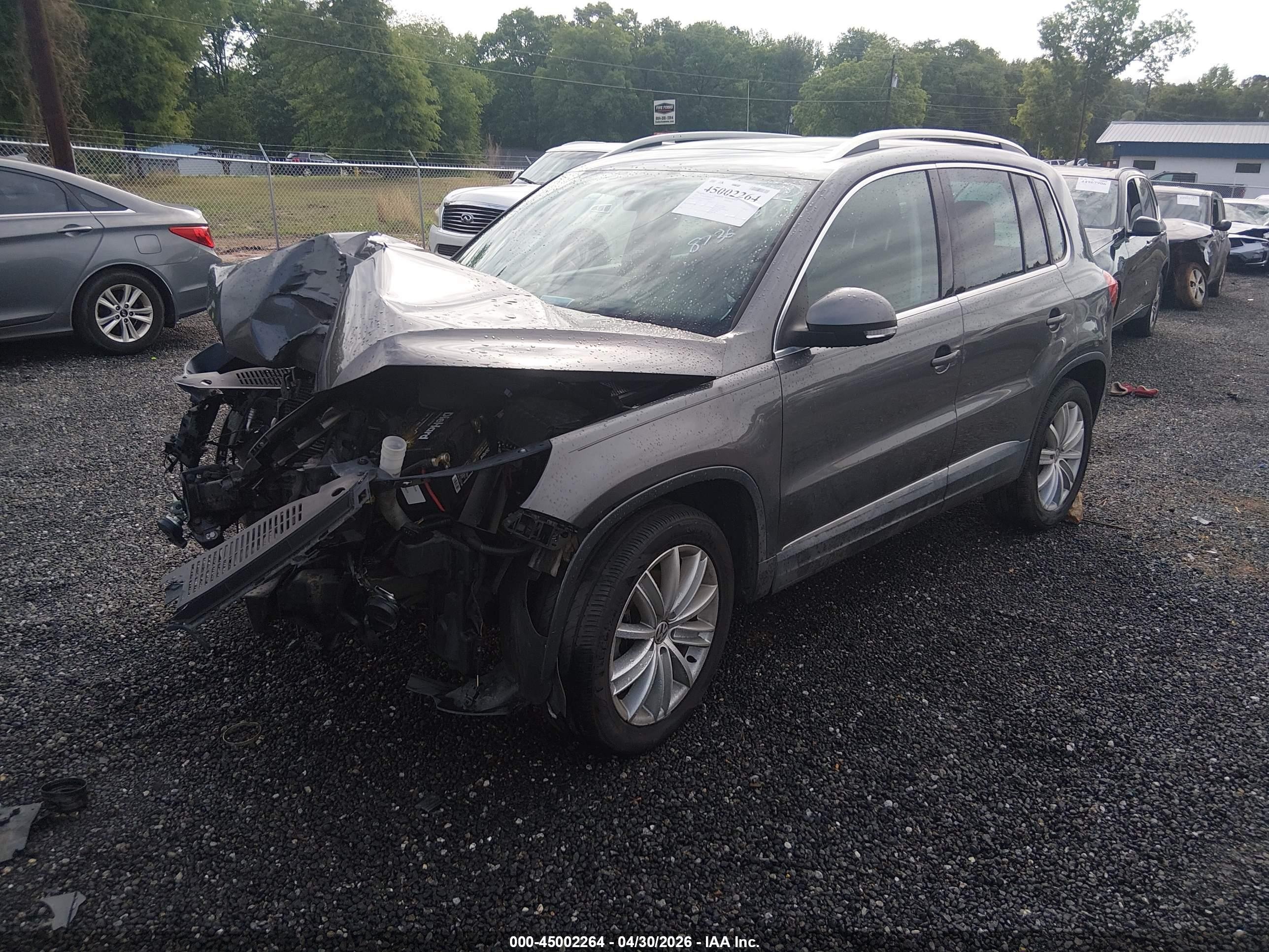2015 Volkswagen Tiguan Se Gray vin: WVGAV7AX6FW598736
