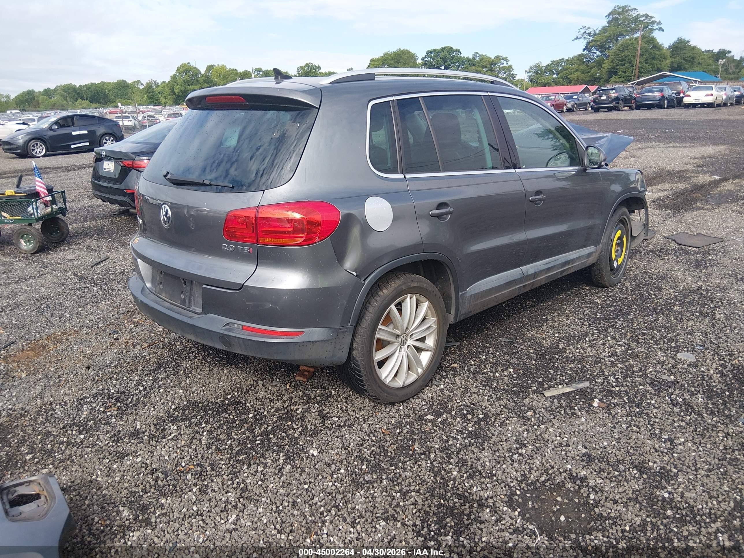 2015 Volkswagen Tiguan Se Gray vin: WVGAV7AX6FW598736