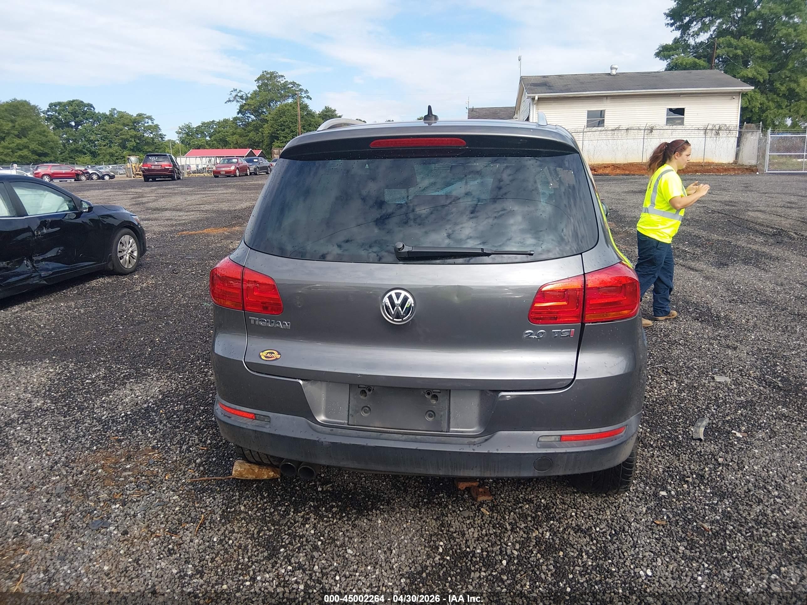 2015 Volkswagen Tiguan Se Gray vin: WVGAV7AX6FW598736