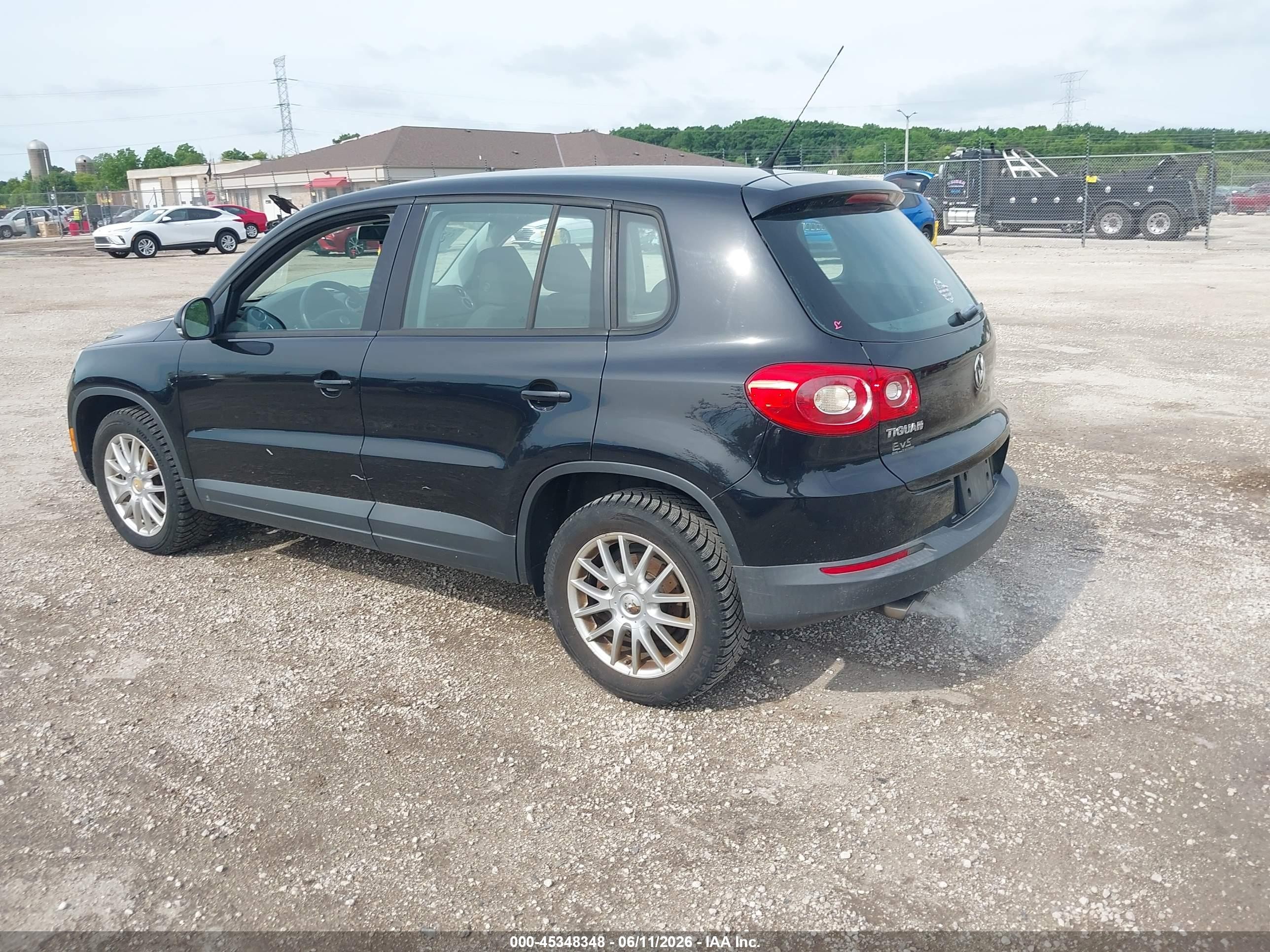 2010 Volkswagen Tiguan S Black vin: WVGAV7AX7AW002171
