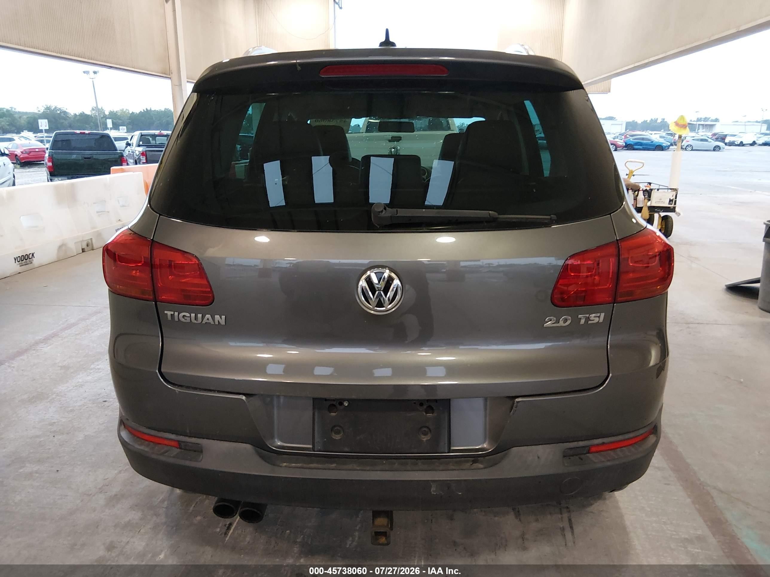 2012 Volkswagen Tiguan Se Gray vin: WVGAV7AX7CW000696
