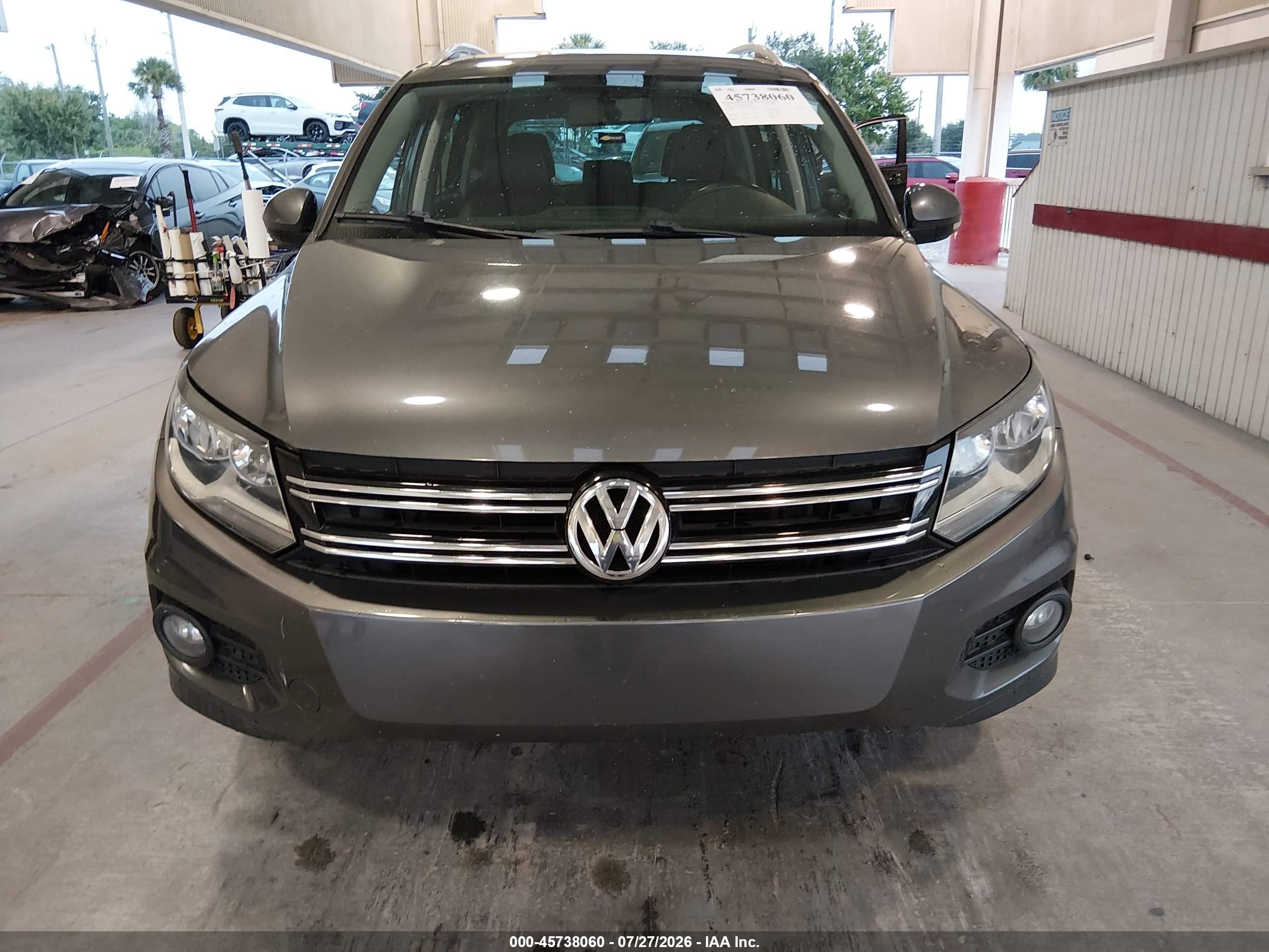 2012 Volkswagen Tiguan Se Gray vin: WVGAV7AX7CW000696