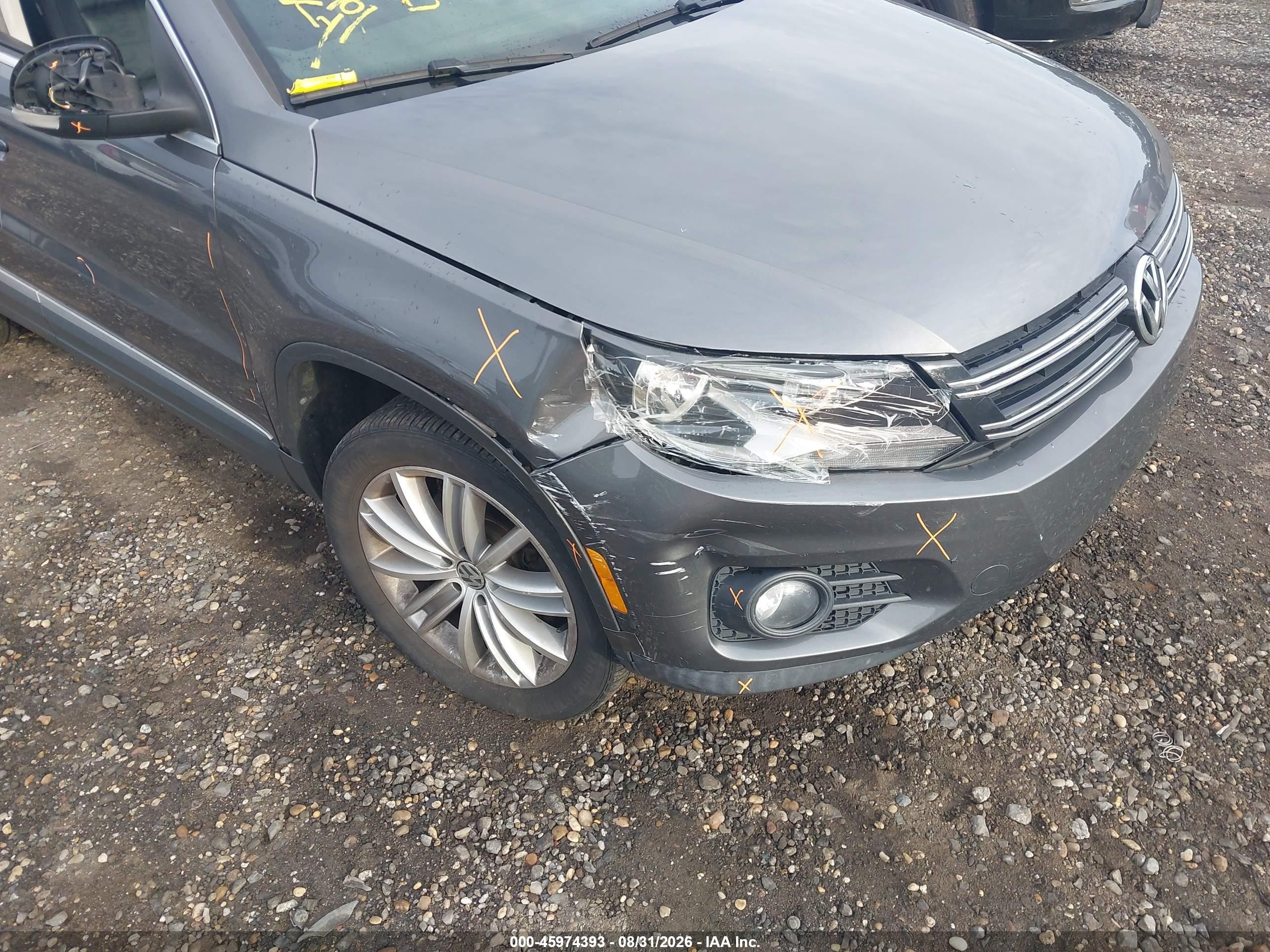 2012 Volkswagen Tiguan Se Gray vin: WVGAV7AX7CW003193