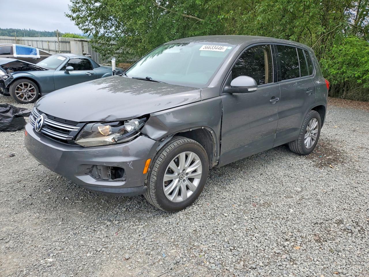 2012 Volkswagen Tiguan S Gray vin: WVGAV7AX7CW078203