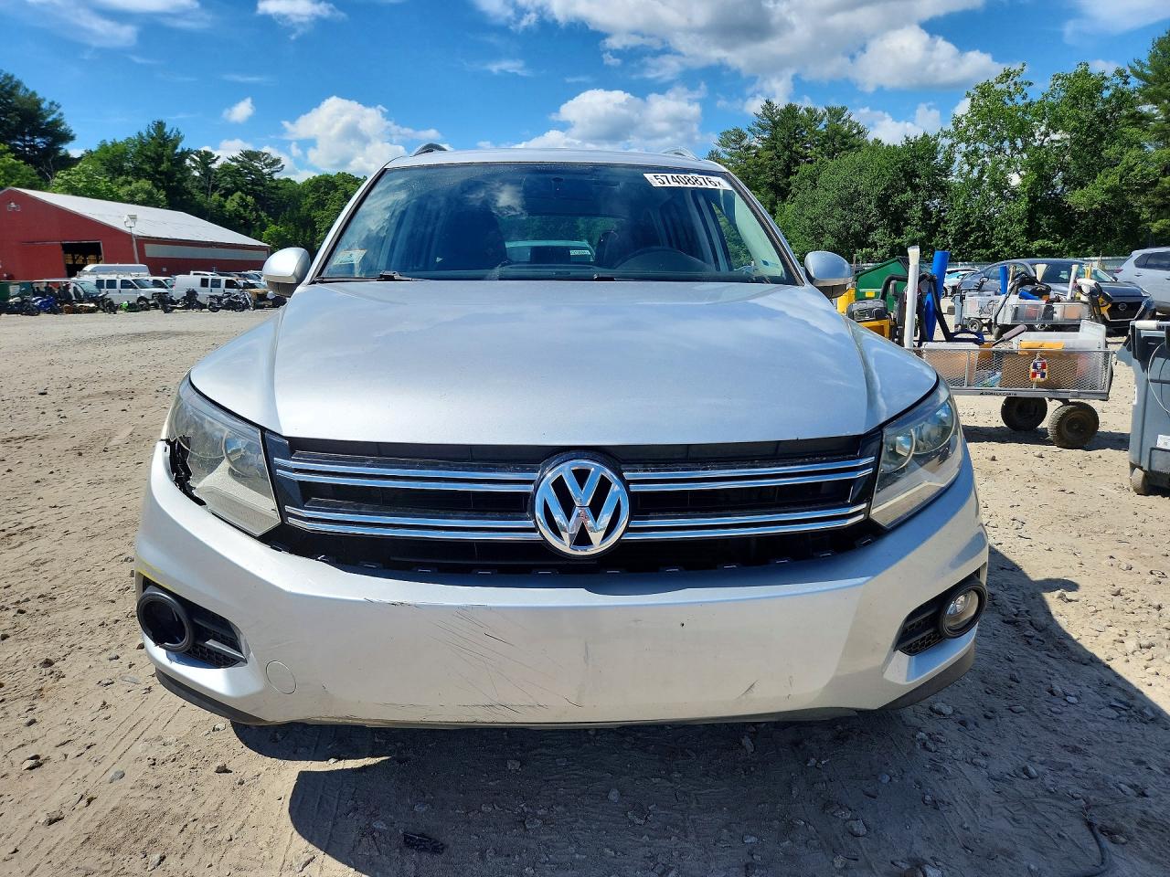 2012 Volkswagen Tiguan Silver vin: WVGAV7AX7CW534779