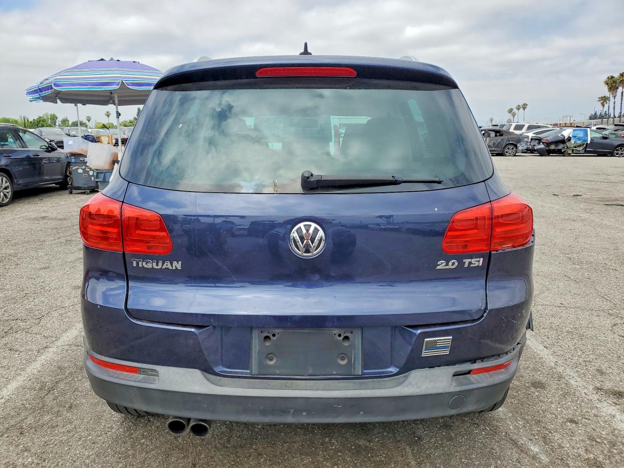 2013 Volkswagen Tiguan S Blue vin: WVGAV7AX7DW526263