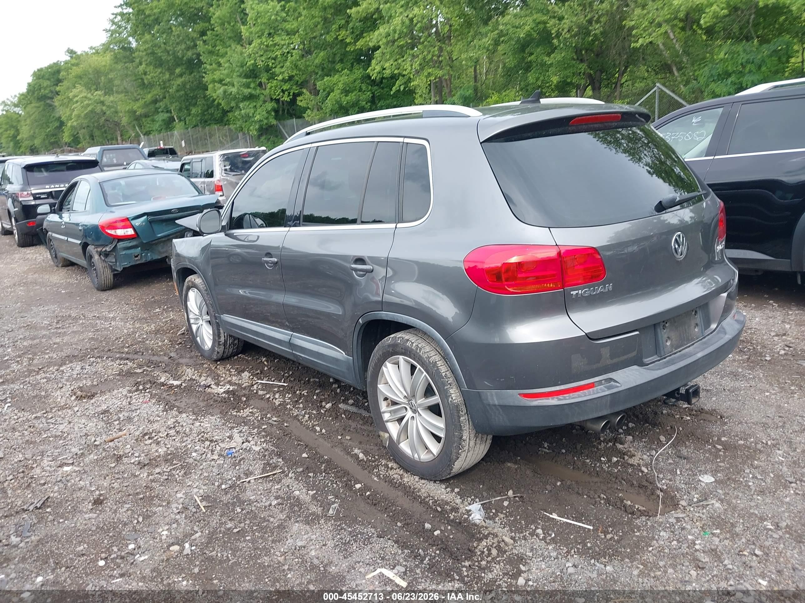 2015 Volkswagen Tiguan Se Gray vin: WVGAV7AX7FW504802