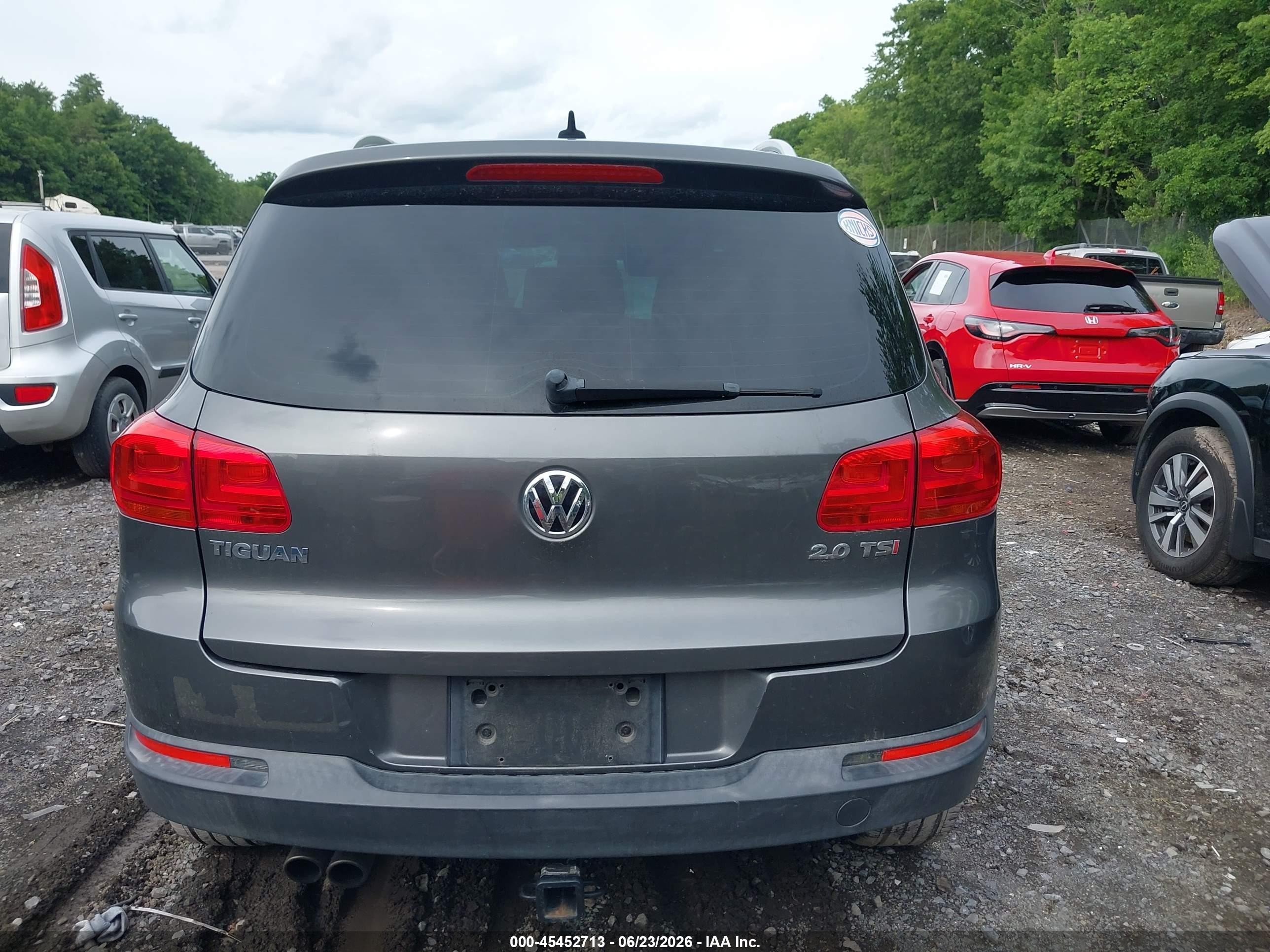 2015 Volkswagen Tiguan Se Gray vin: WVGAV7AX7FW504802