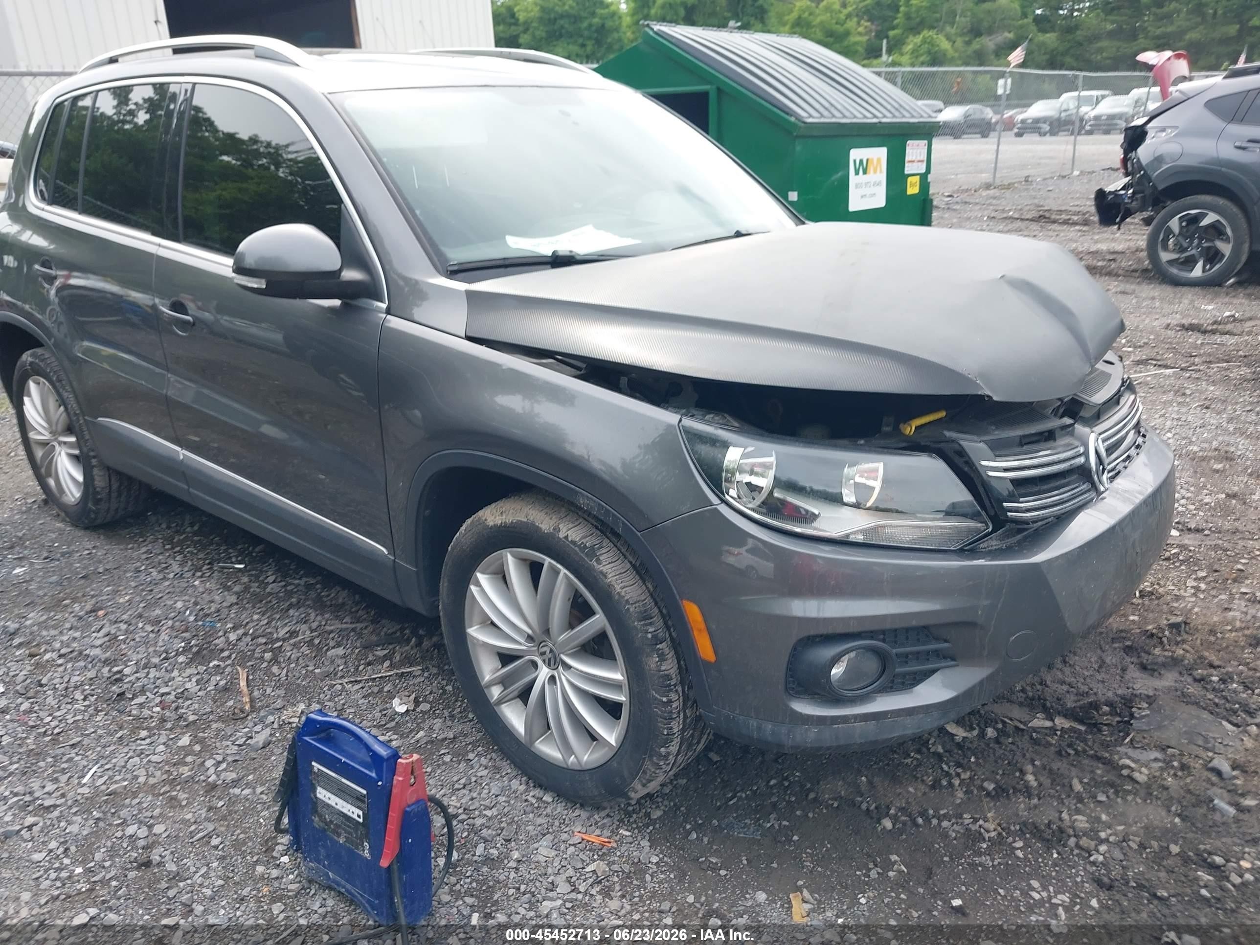2015 Volkswagen Tiguan Se Gray vin: WVGAV7AX7FW504802