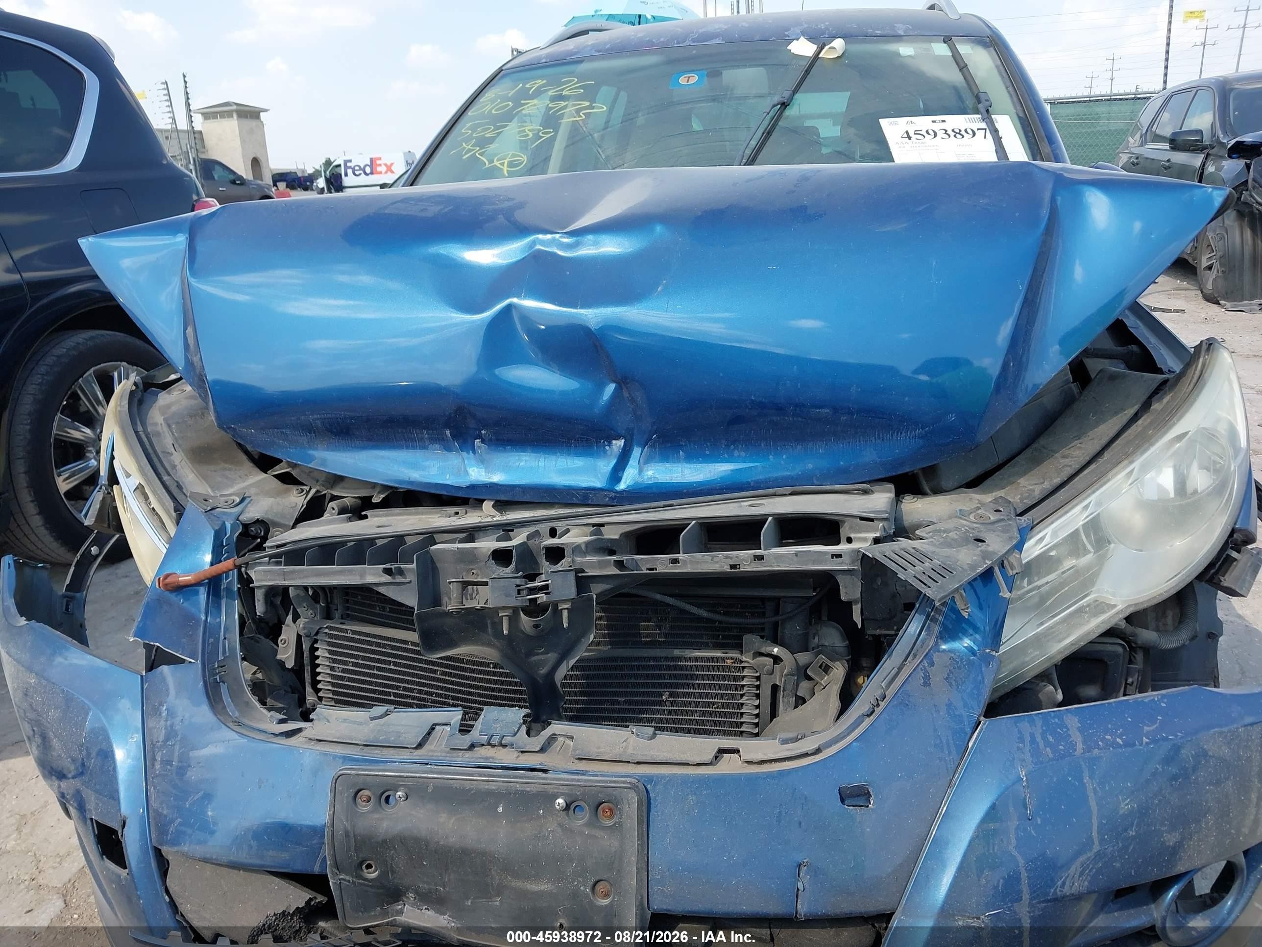 2010 Volkswagen Tiguan Se Blue vin: WVGAV7AX8AW502789
