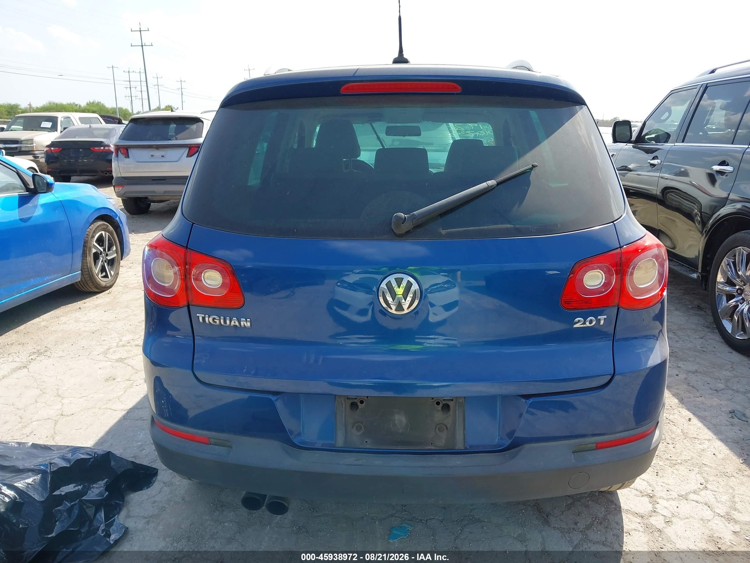 2010 Volkswagen Tiguan Se Blue vin: WVGAV7AX8AW502789