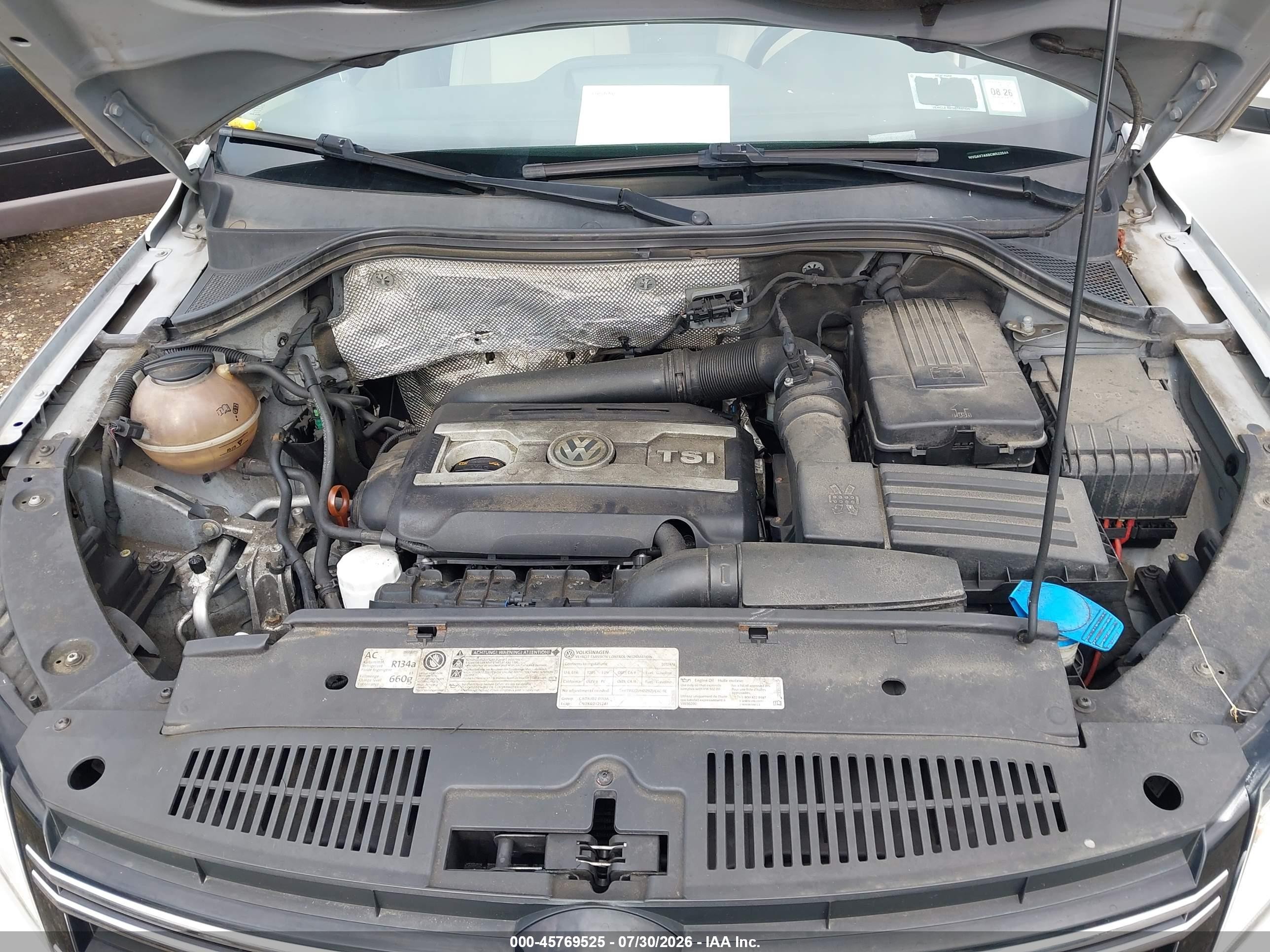 2012 Volkswagen Tiguan Se Серебряный vin: WVGAV7AX8CW522544