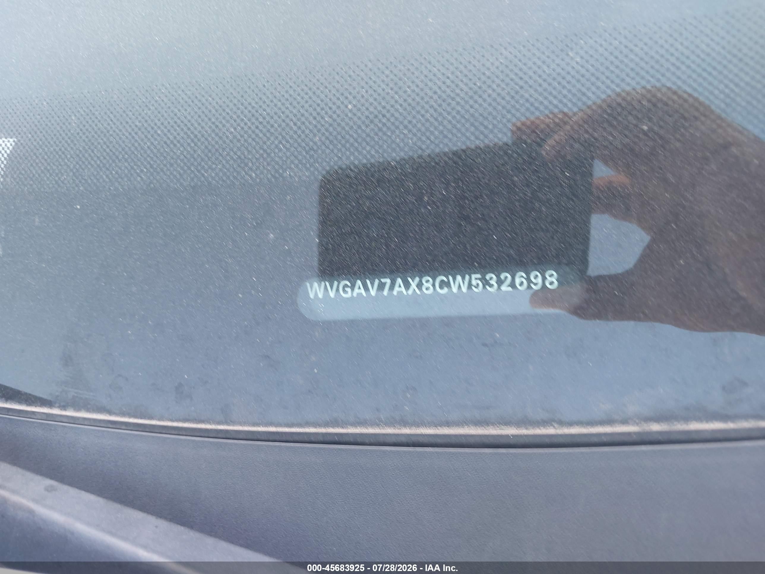 2012 Volkswagen Tiguan Se White vin: WVGAV7AX8CW532698