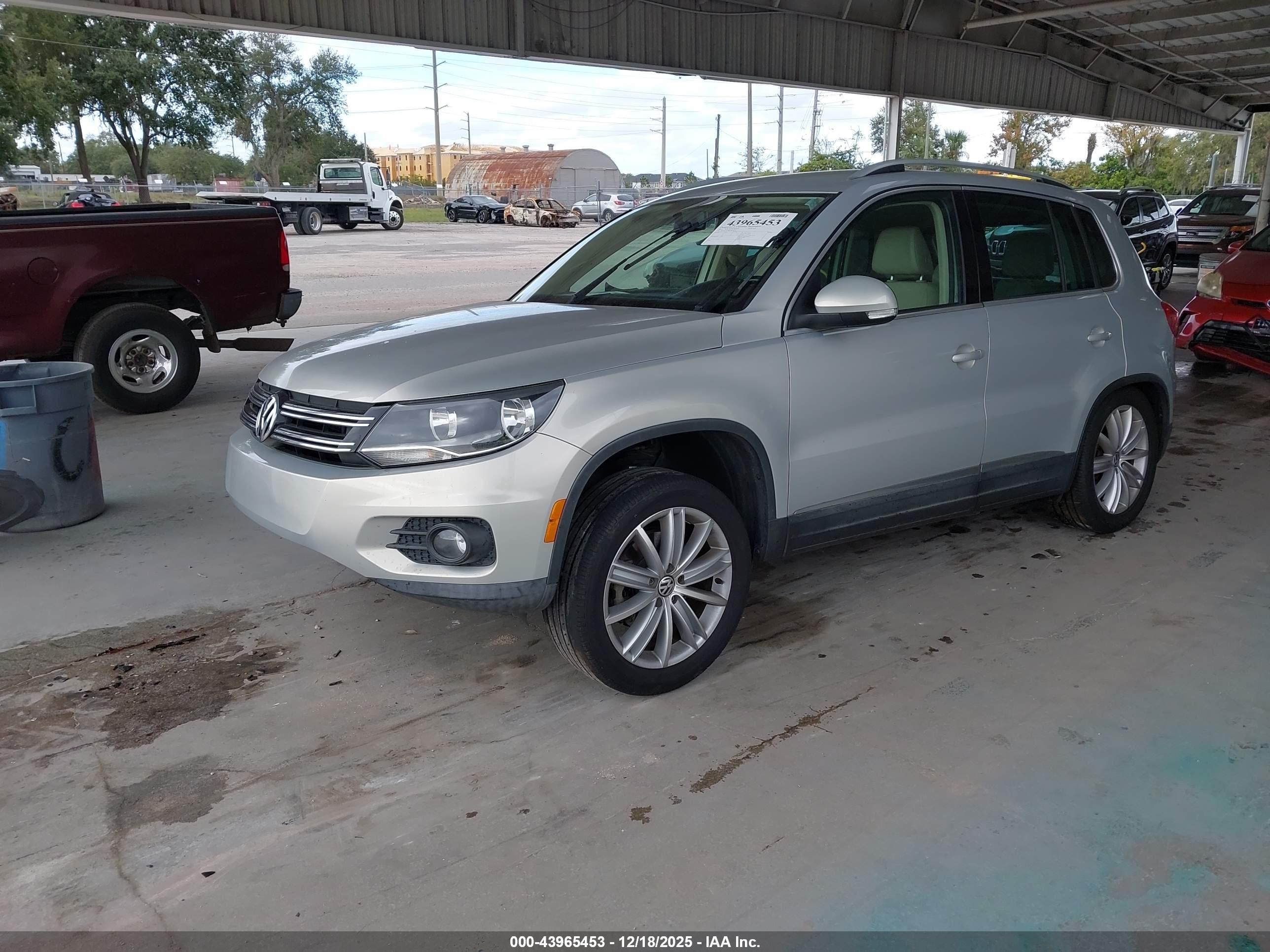 2012 Volkswagen Tiguan Se Silver vin: WVGAV7AX8CW570531