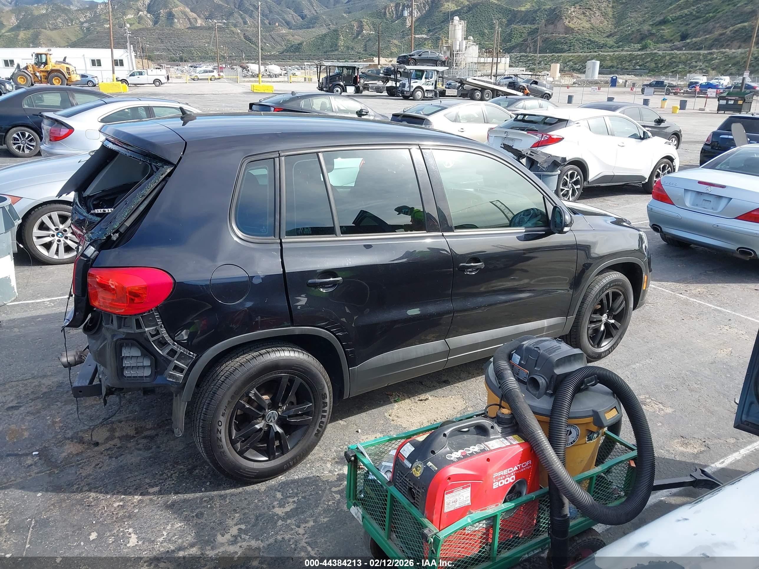 2013 Volkswagen Tiguan S Black vin: WVGAV7AX8DW530192