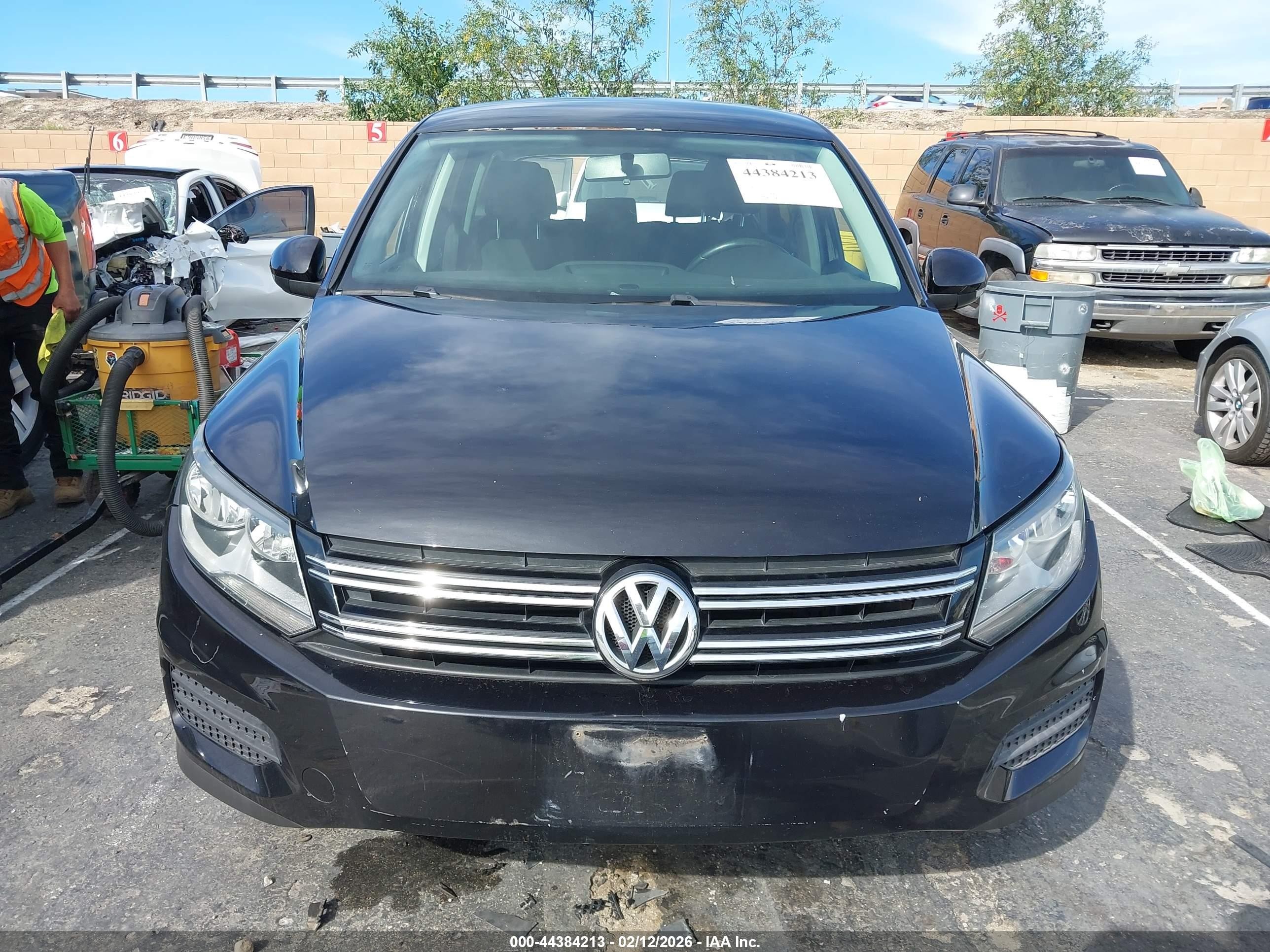 2013 Volkswagen Tiguan S Black vin: WVGAV7AX8DW530192