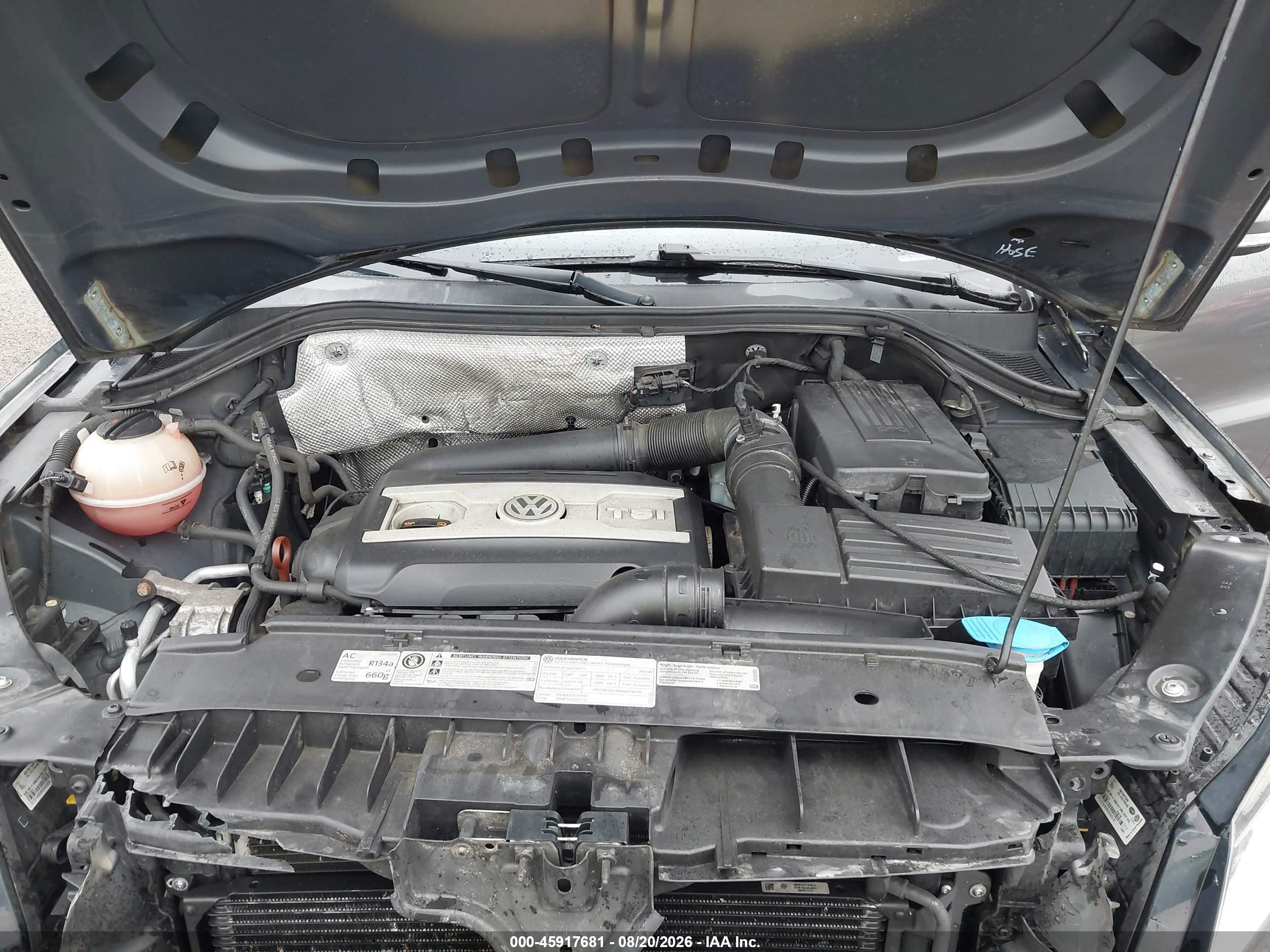 2013 Volkswagen Tiguan S Gray vin: WVGAV7AX8DW534131
