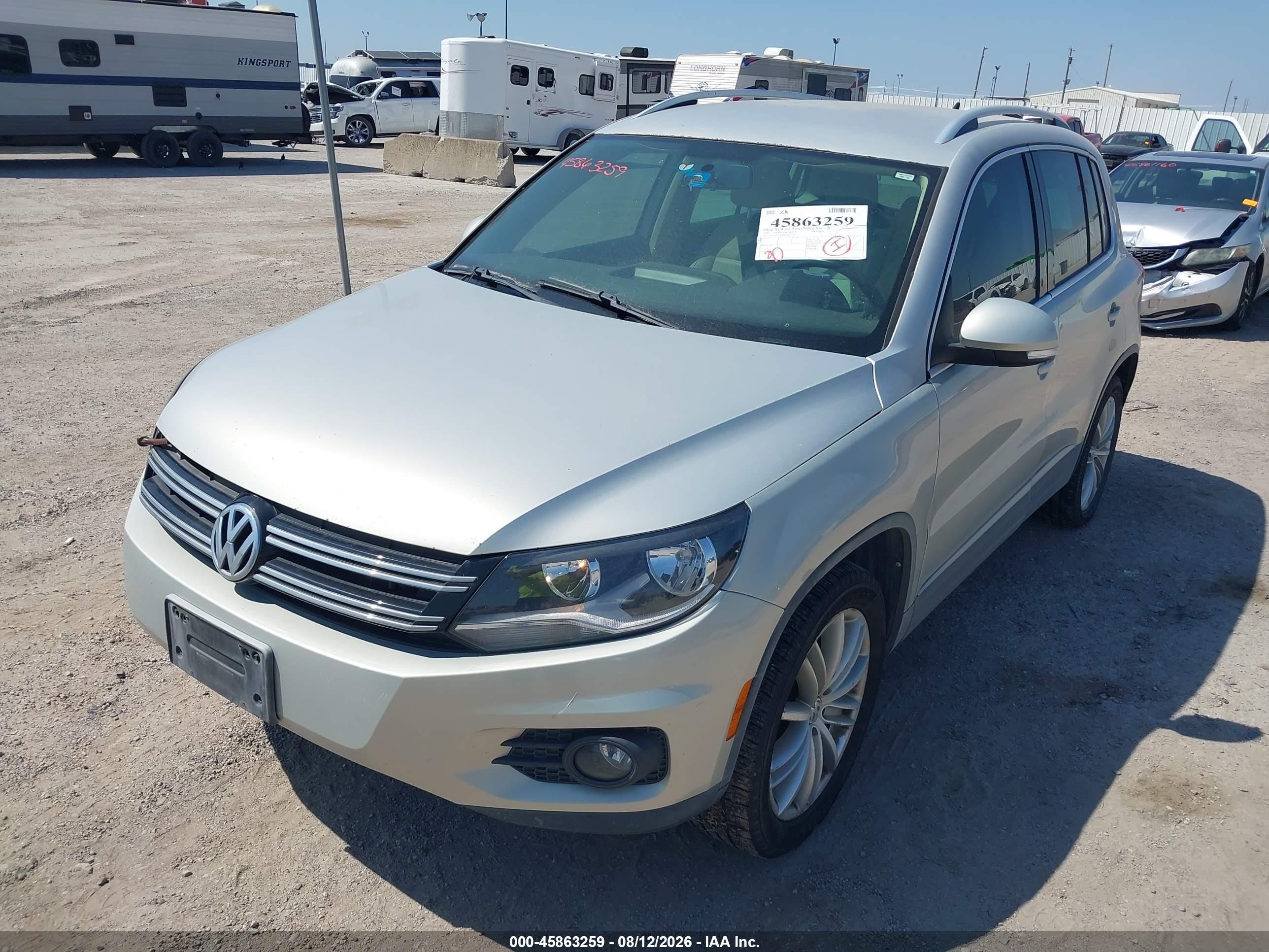 2013 Volkswagen Tiguan Se Silver vin: WVGAV7AX8DW536316