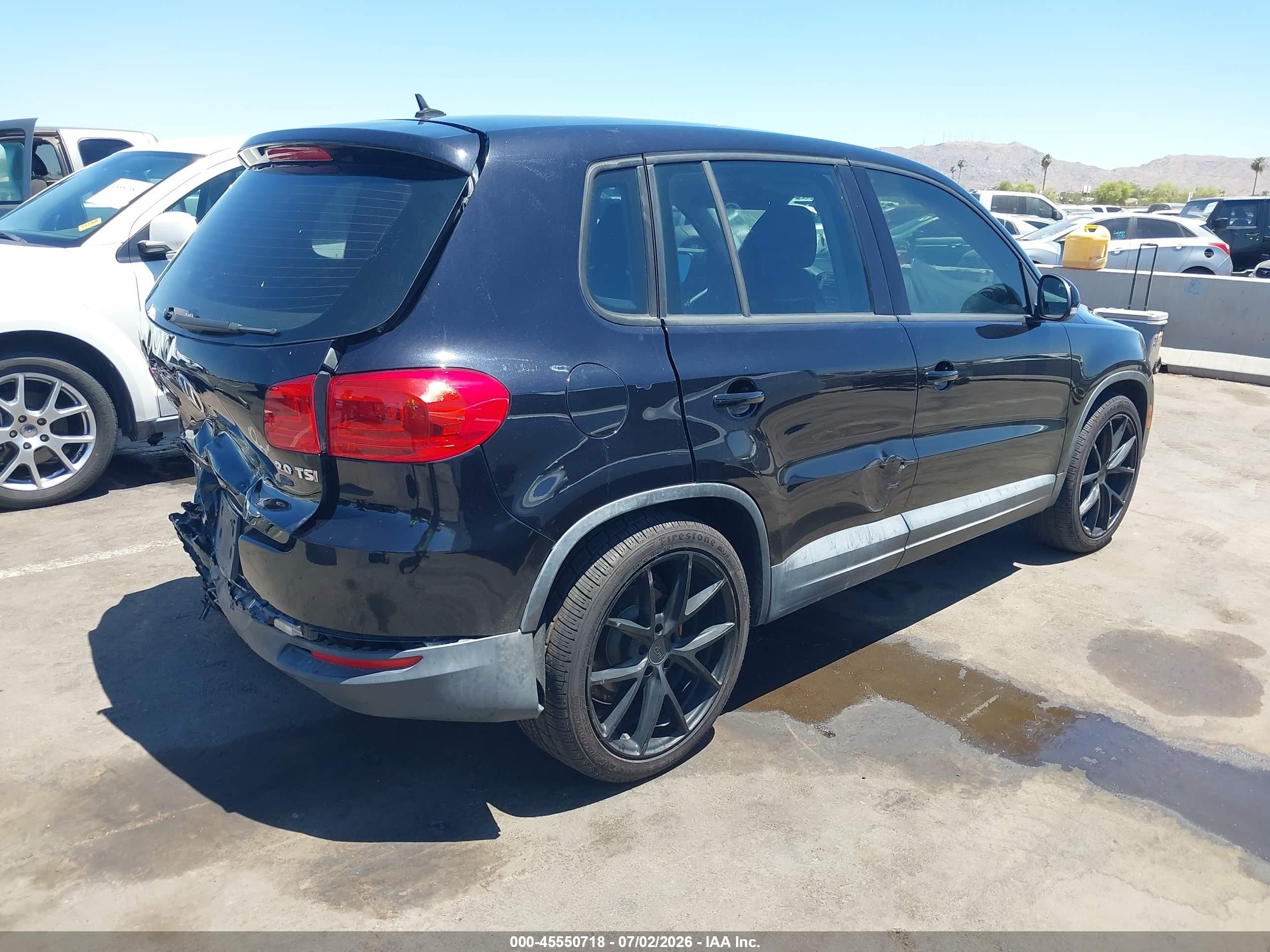 2013 Volkswagen Tiguan S Black vin: WVGAV7AX8DW544870
