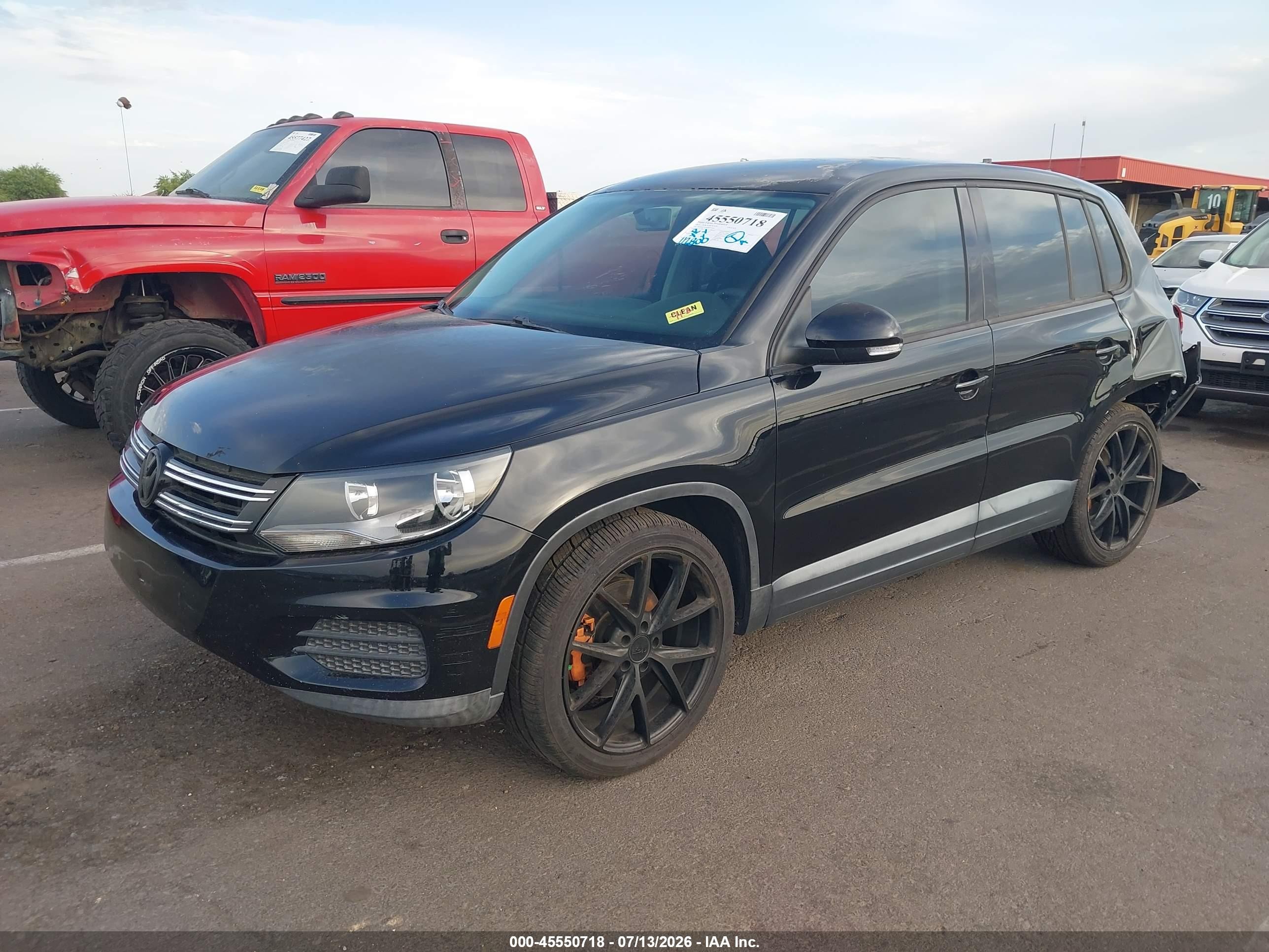 2013 Volkswagen Tiguan S Black vin: WVGAV7AX8DW544870