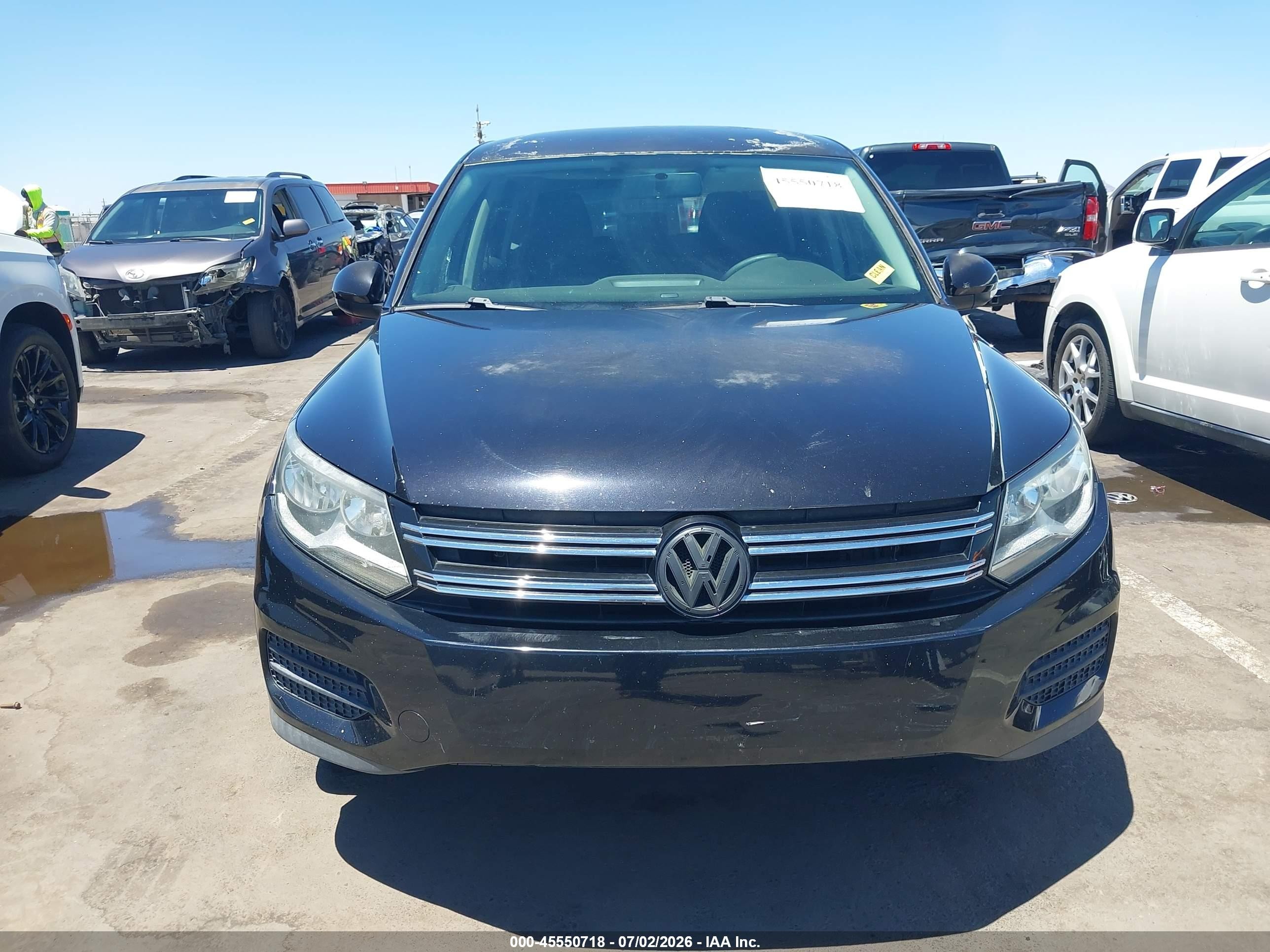2013 Volkswagen Tiguan S Black vin: WVGAV7AX8DW544870