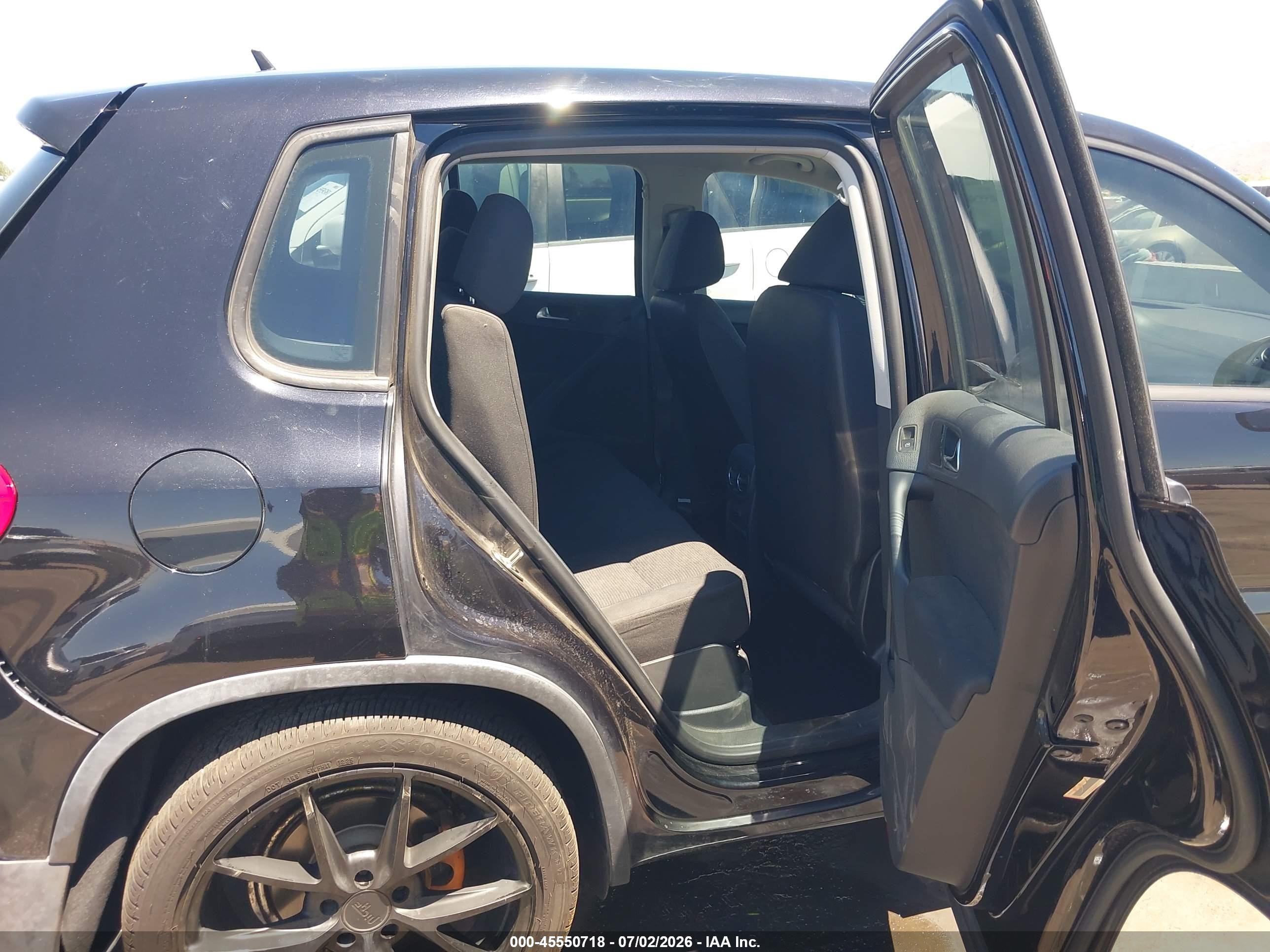 2013 Volkswagen Tiguan S Black vin: WVGAV7AX8DW544870