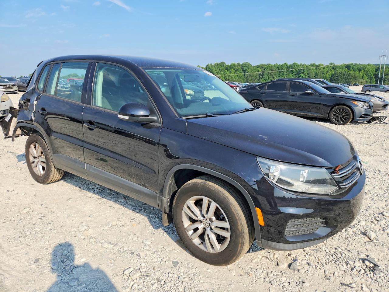 2013 Volkswagen Tiguan S Black vin: WVGAV7AX8DW553973