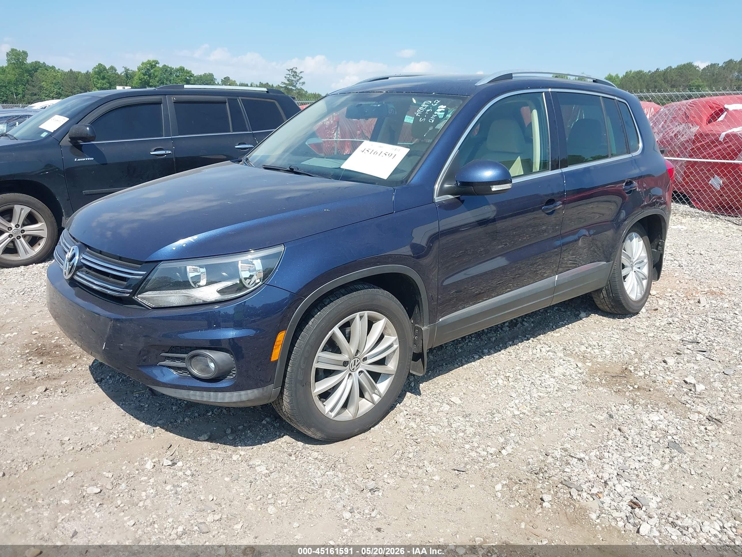 2013 Volkswagen Tiguan Se Blue vin: WVGAV7AX8DW554993