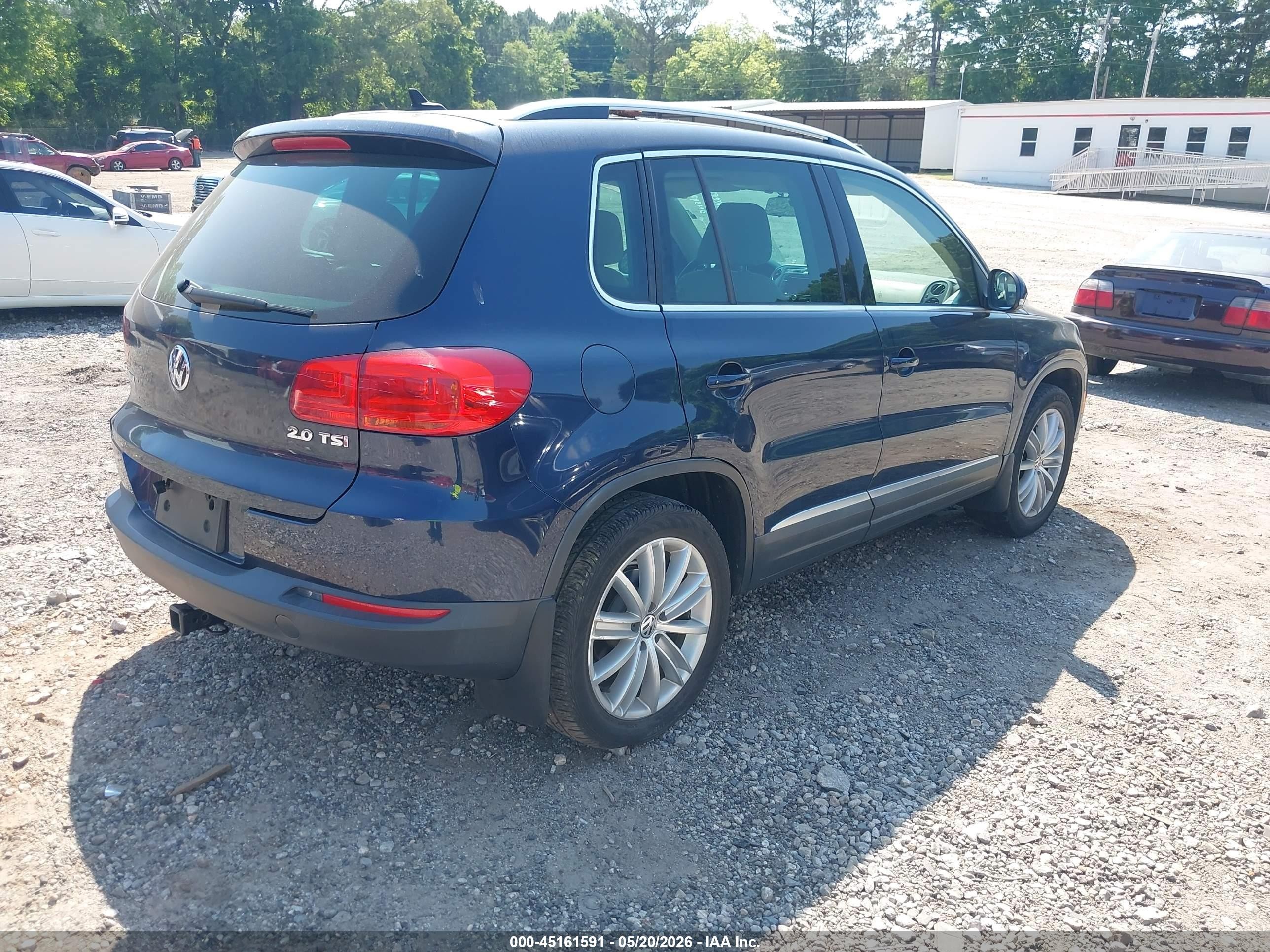 2013 Volkswagen Tiguan Se Blue vin: WVGAV7AX8DW554993