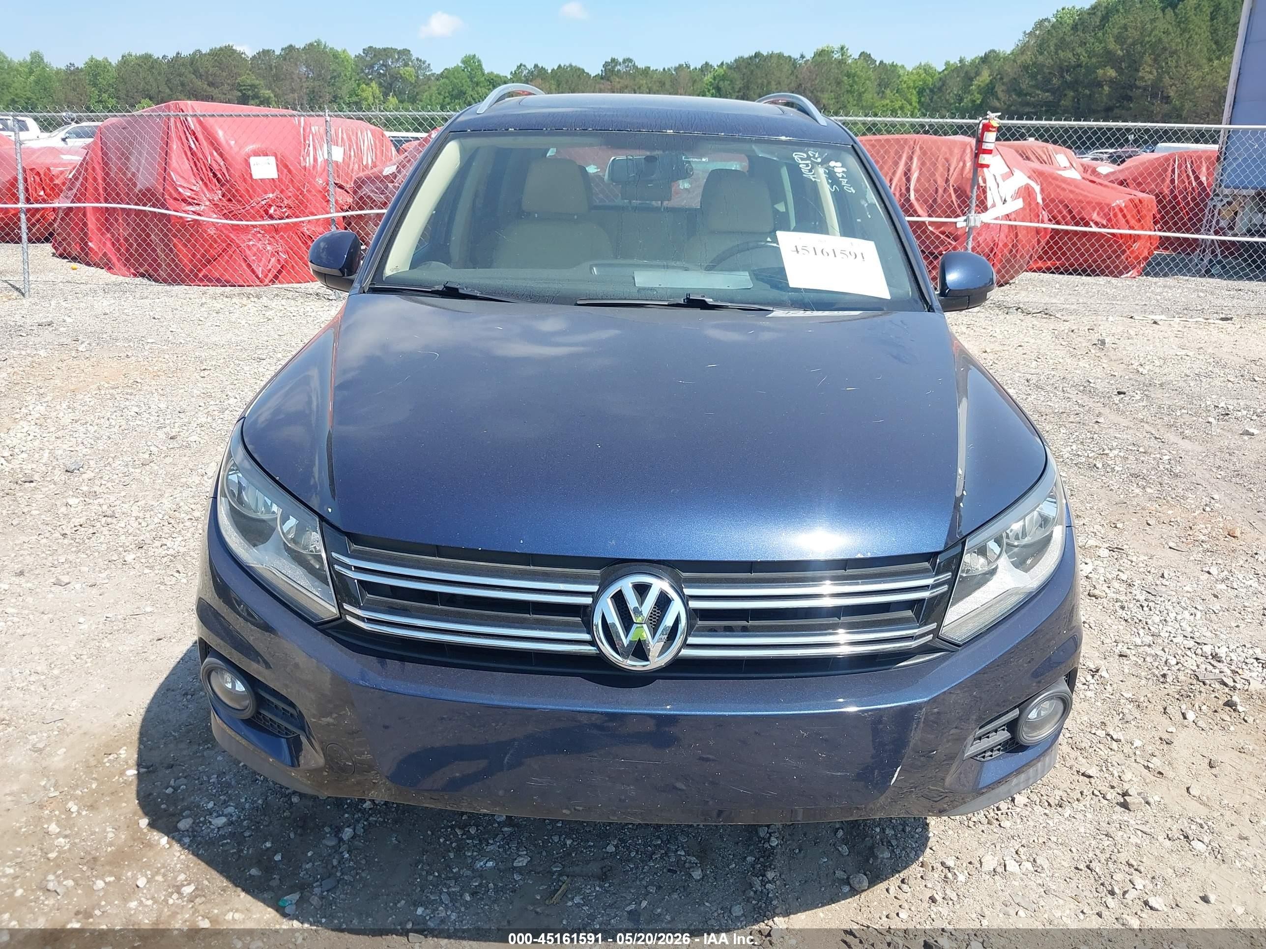 2013 Volkswagen Tiguan Se Blue vin: WVGAV7AX8DW554993