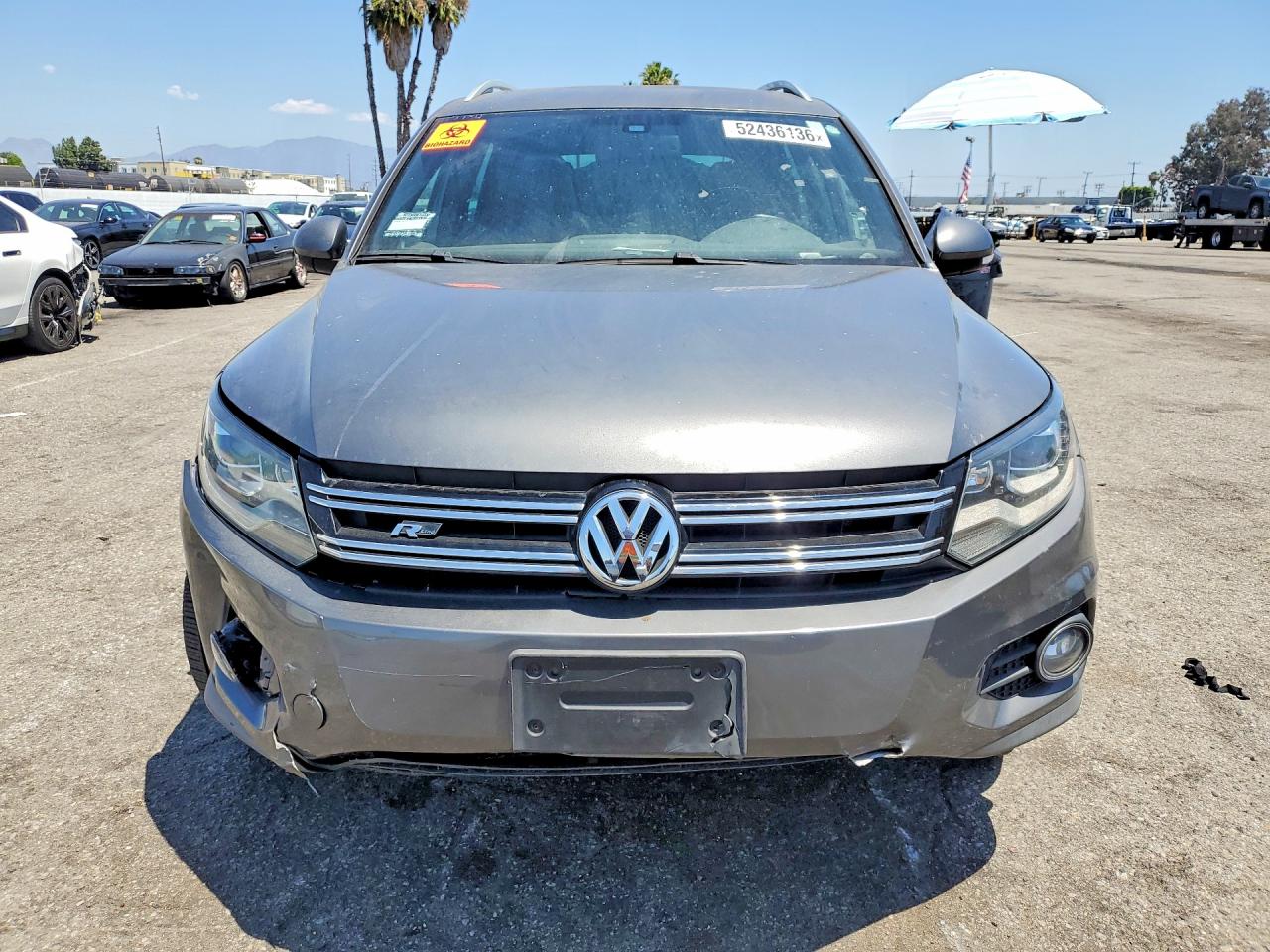 2015 Volkswagen Tiguan S Gray vin: WVGAV7AX8FW094639