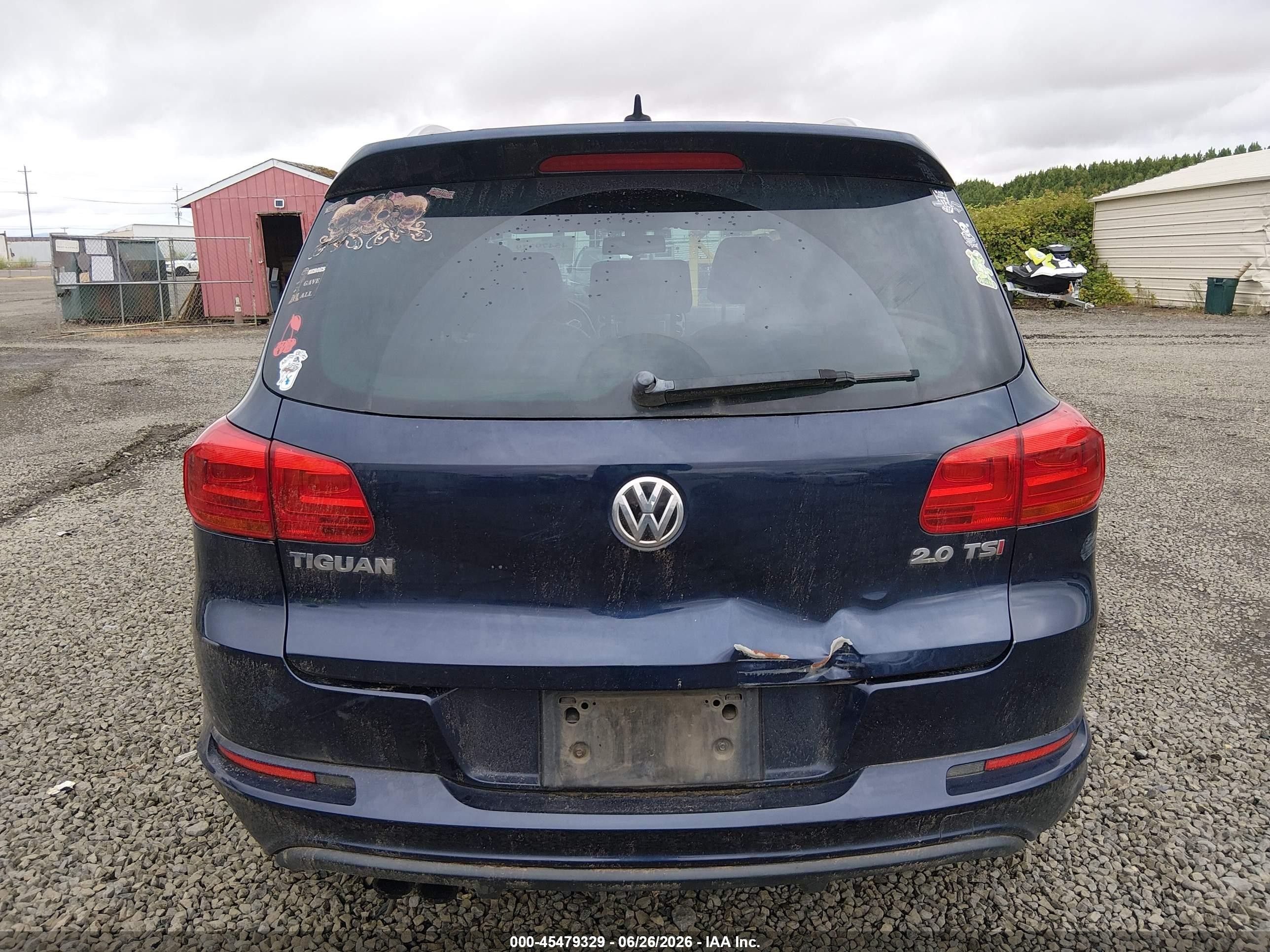 2015 Volkswagen Tiguan R-line Синий vin: WVGAV7AX8FW550221