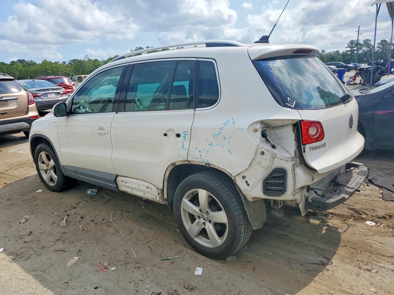 2010 Volkswagen Tiguan S Белый vin: WVGAV7AX9AW519844