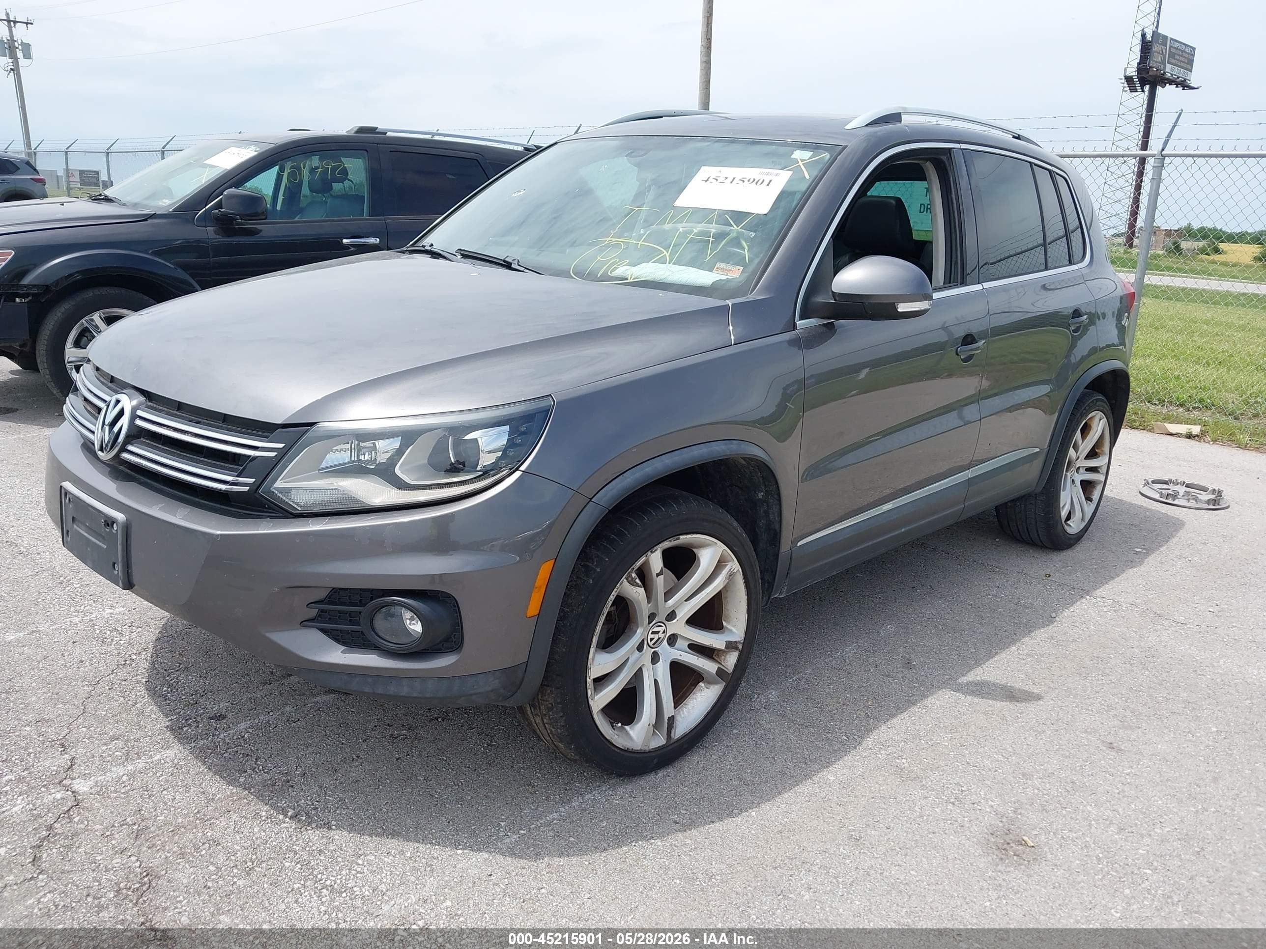 2012 Volkswagen Tiguan Sel Gray vin: WVGAV7AX9CW002255