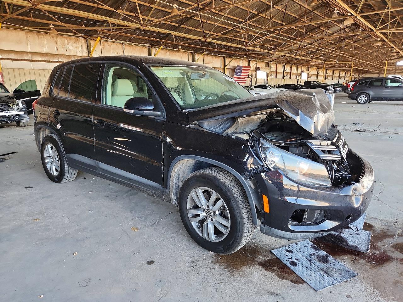 2012 Volkswagen Tiguan S Black vin: WVGAV7AX9CW560722