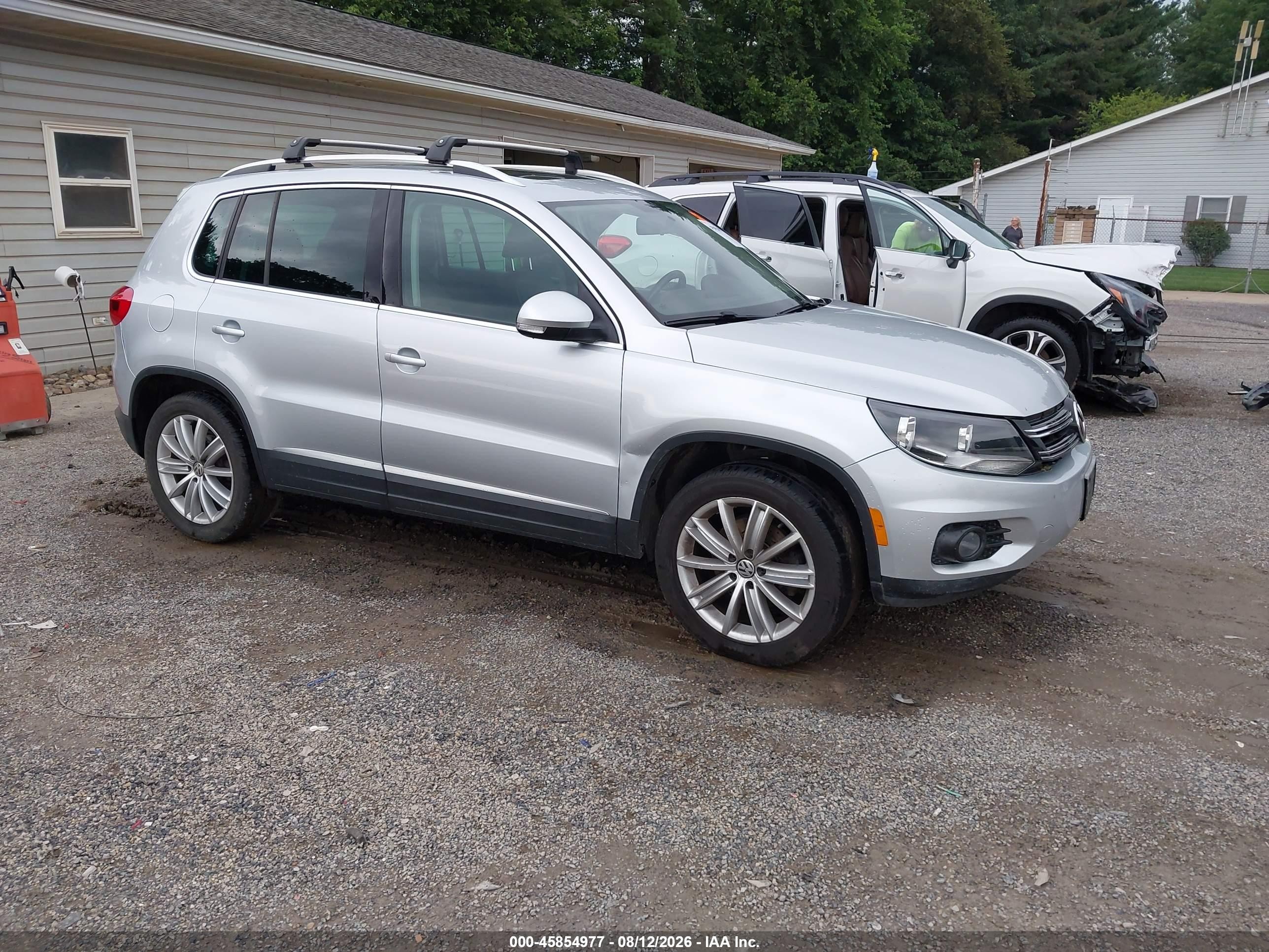 2012 Volkswagen Tiguan Se Silver vin: WVGAV7AX9CW602869
