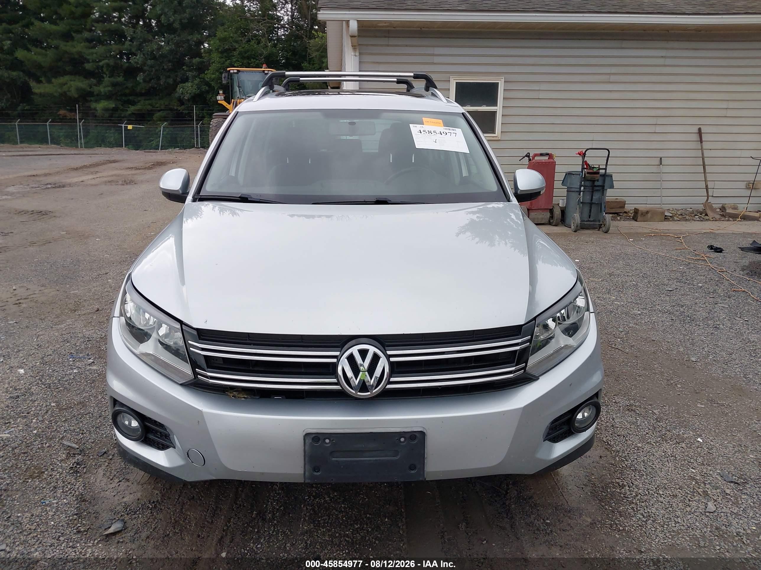 2012 Volkswagen Tiguan Se Silver vin: WVGAV7AX9CW602869