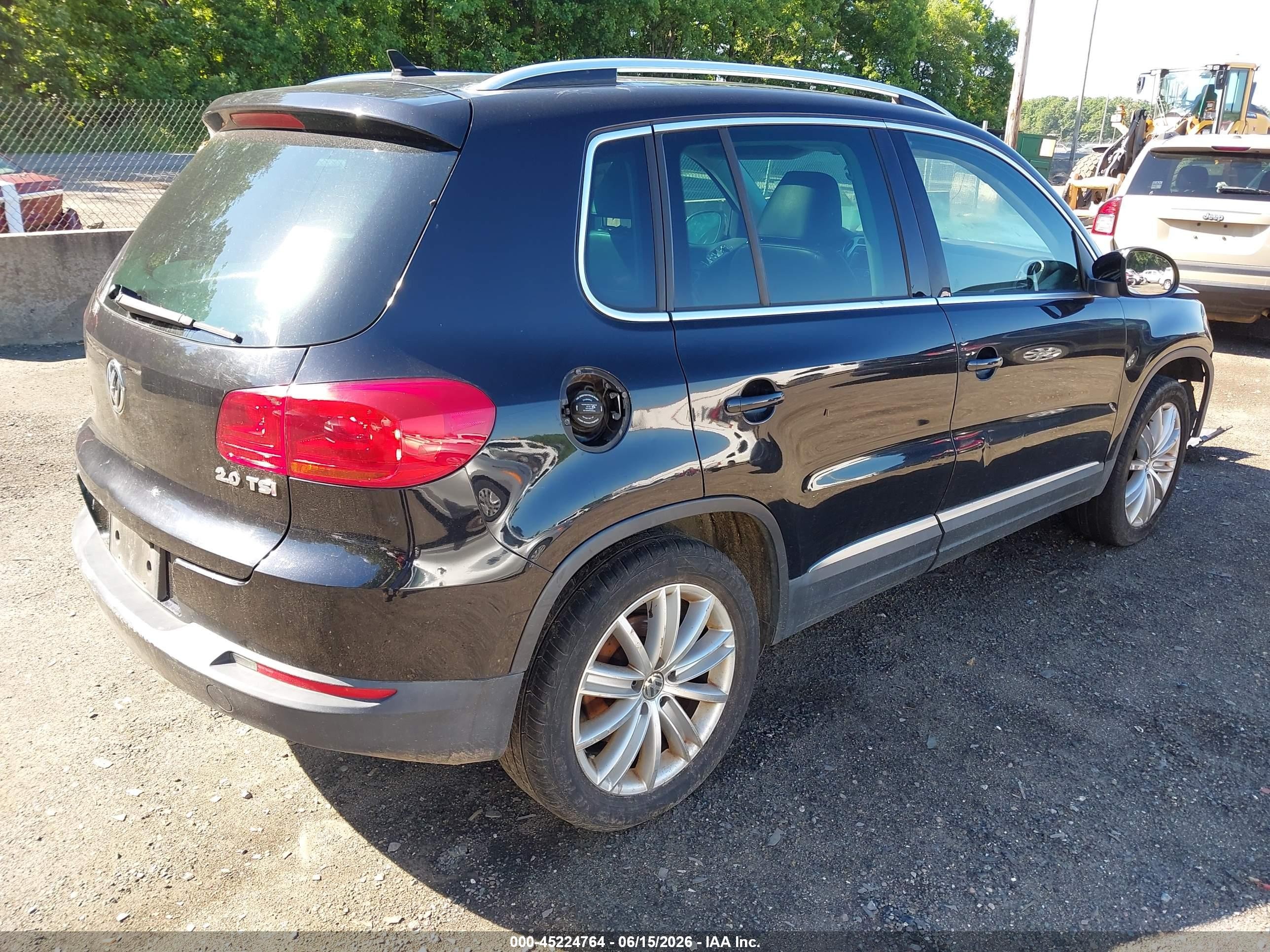 2013 Volkswagen Tiguan S/se/sel Black vin: WVGAV7AX9DW503549