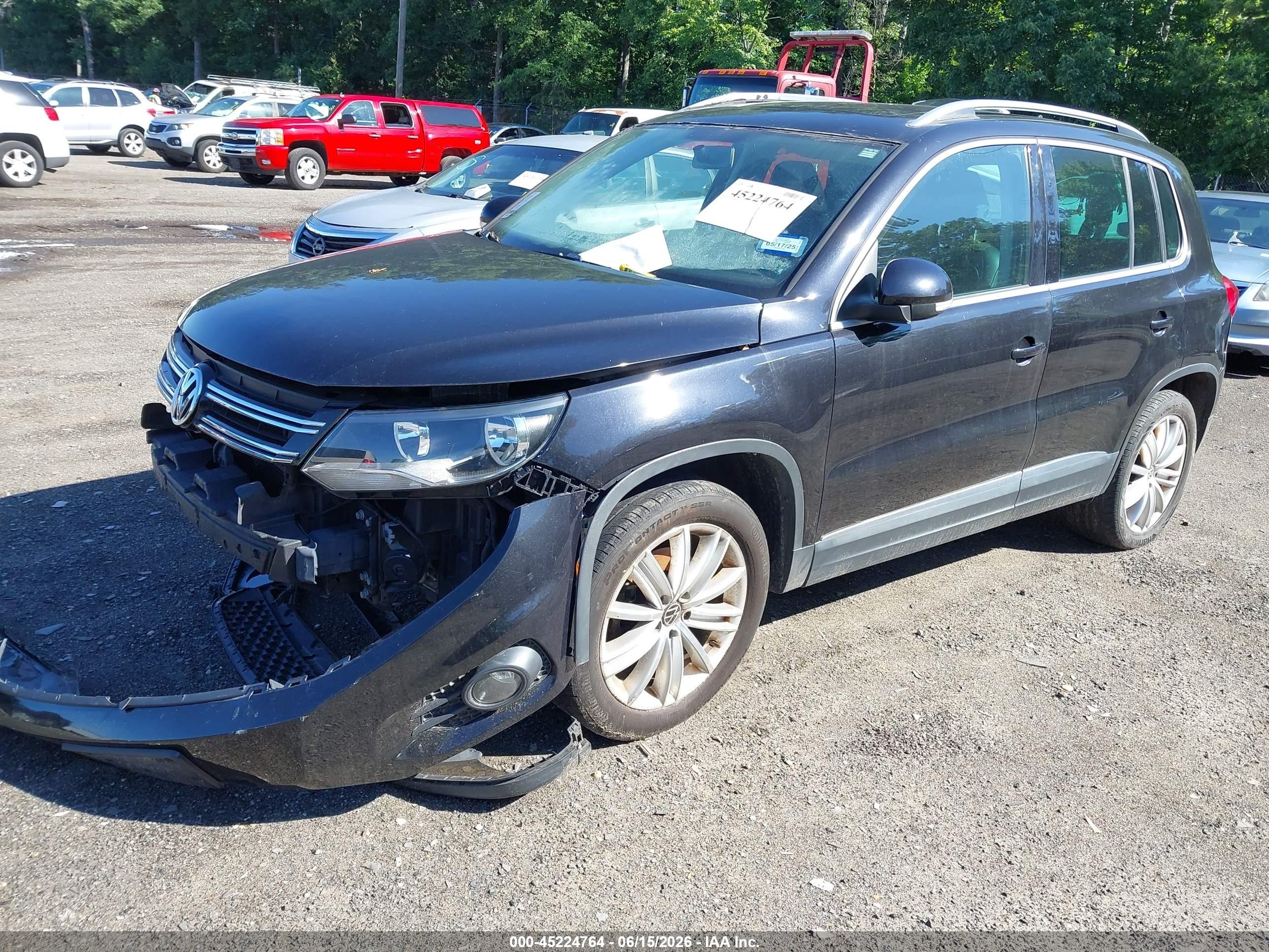 2013 Volkswagen Tiguan S/se/sel Black vin: WVGAV7AX9DW503549