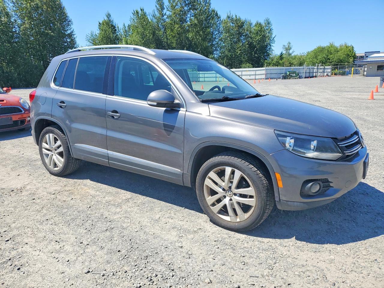 2013 Volkswagen Tiguan S Gray vin: WVGAV7AX9DW536244