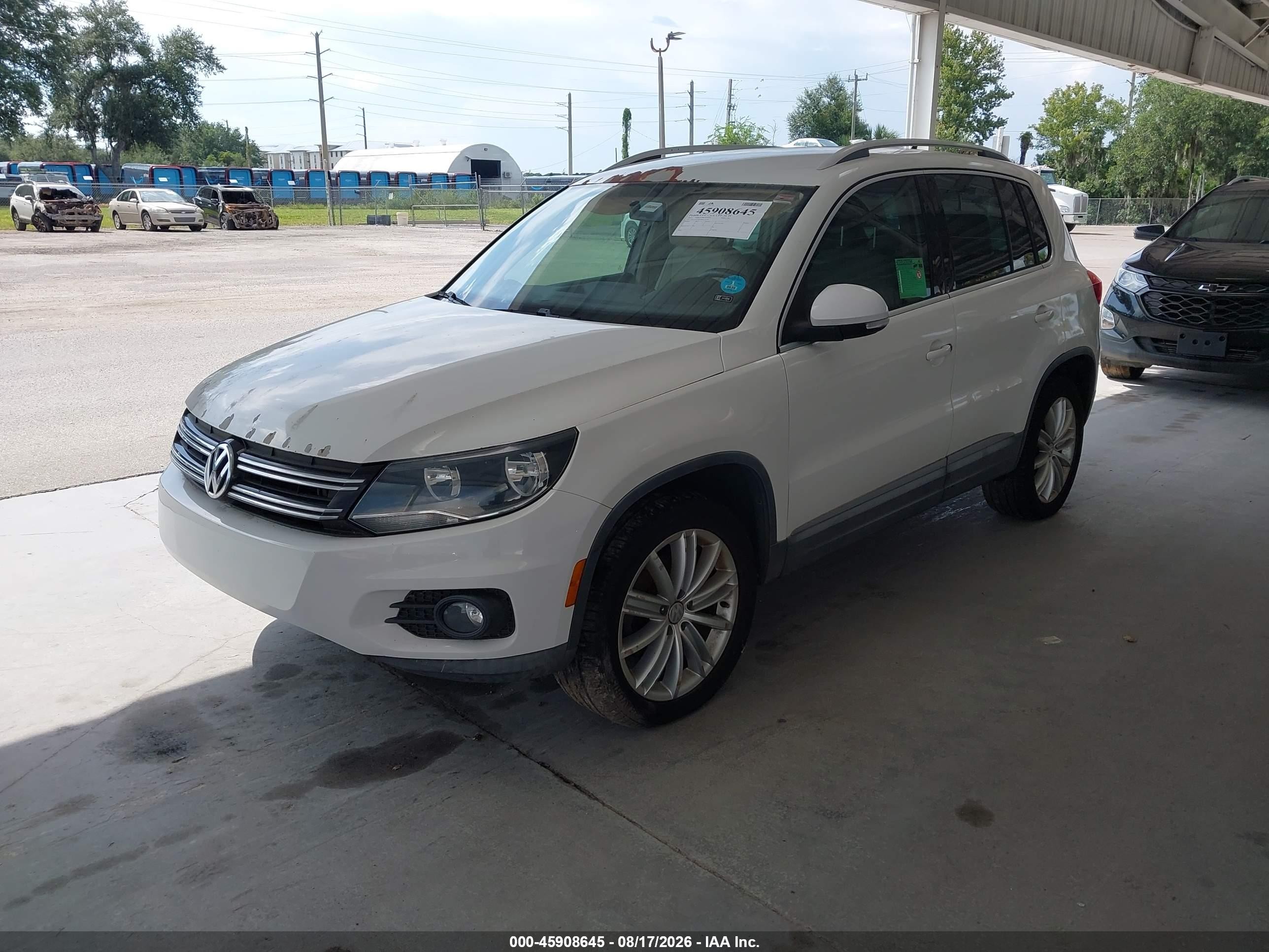 2013 Volkswagen Tiguan Se White vin: WVGAV7AX9DW546479