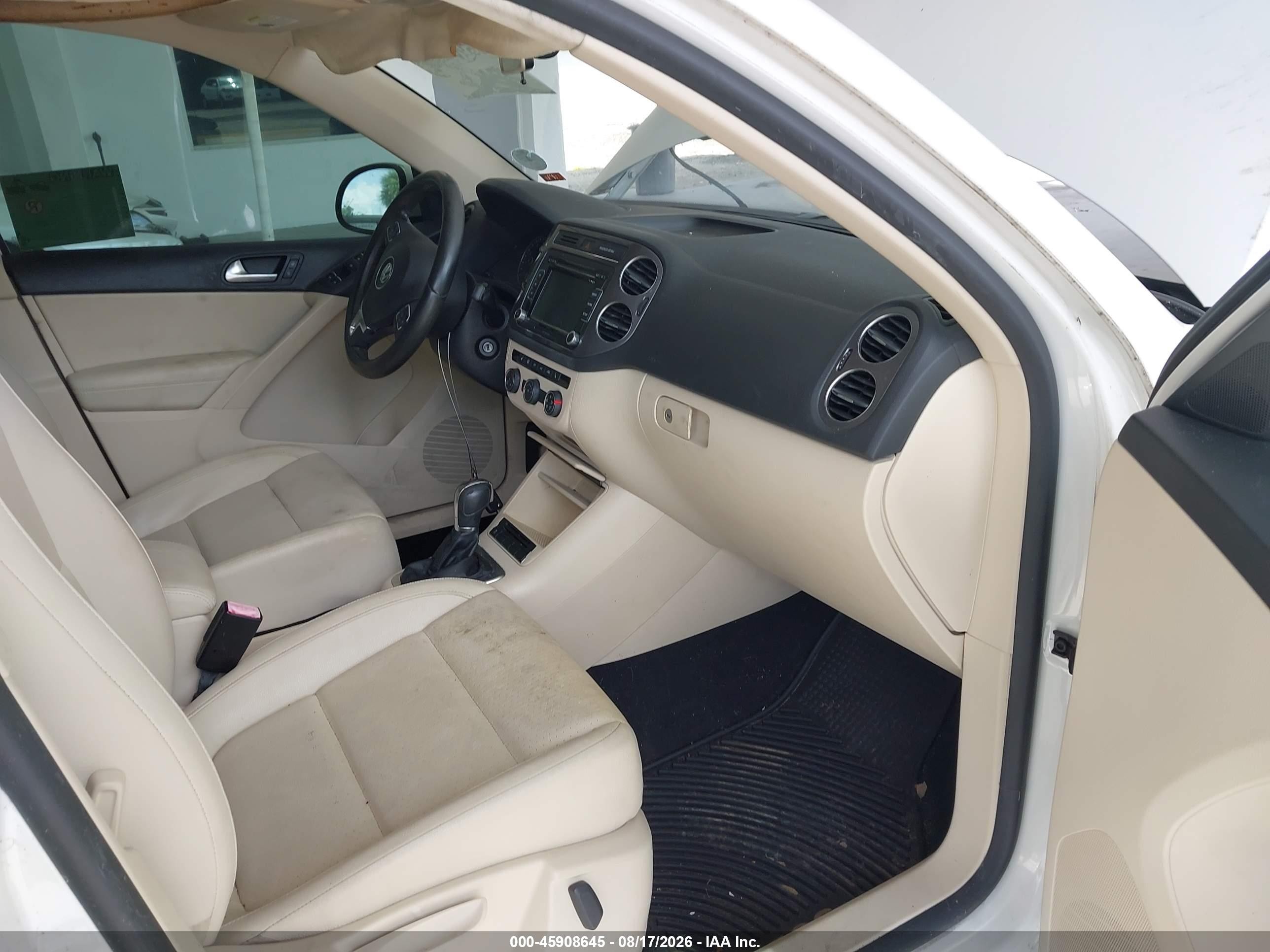 2013 Volkswagen Tiguan Se White vin: WVGAV7AX9DW546479