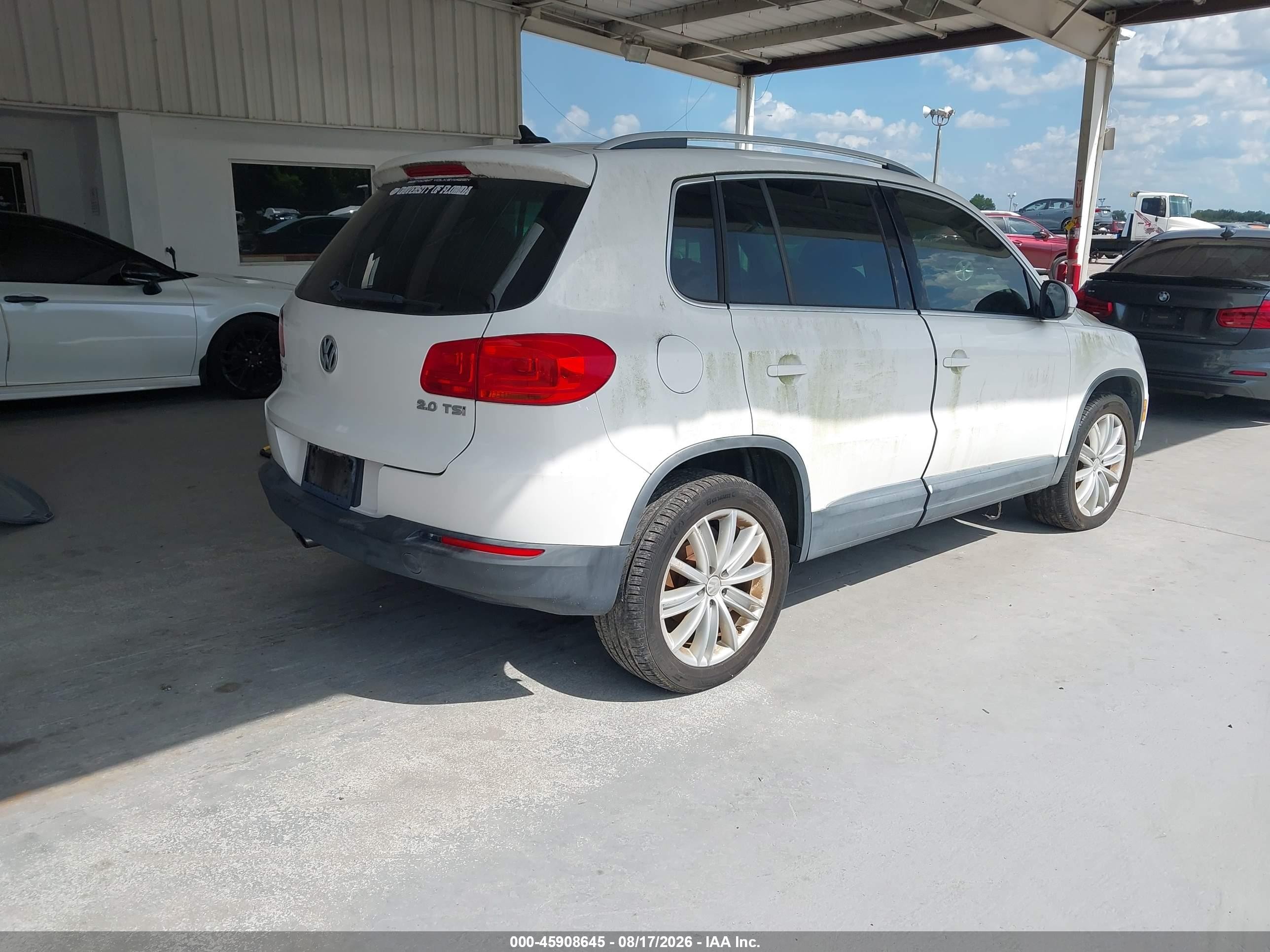 2013 Volkswagen Tiguan Se White vin: WVGAV7AX9DW546479