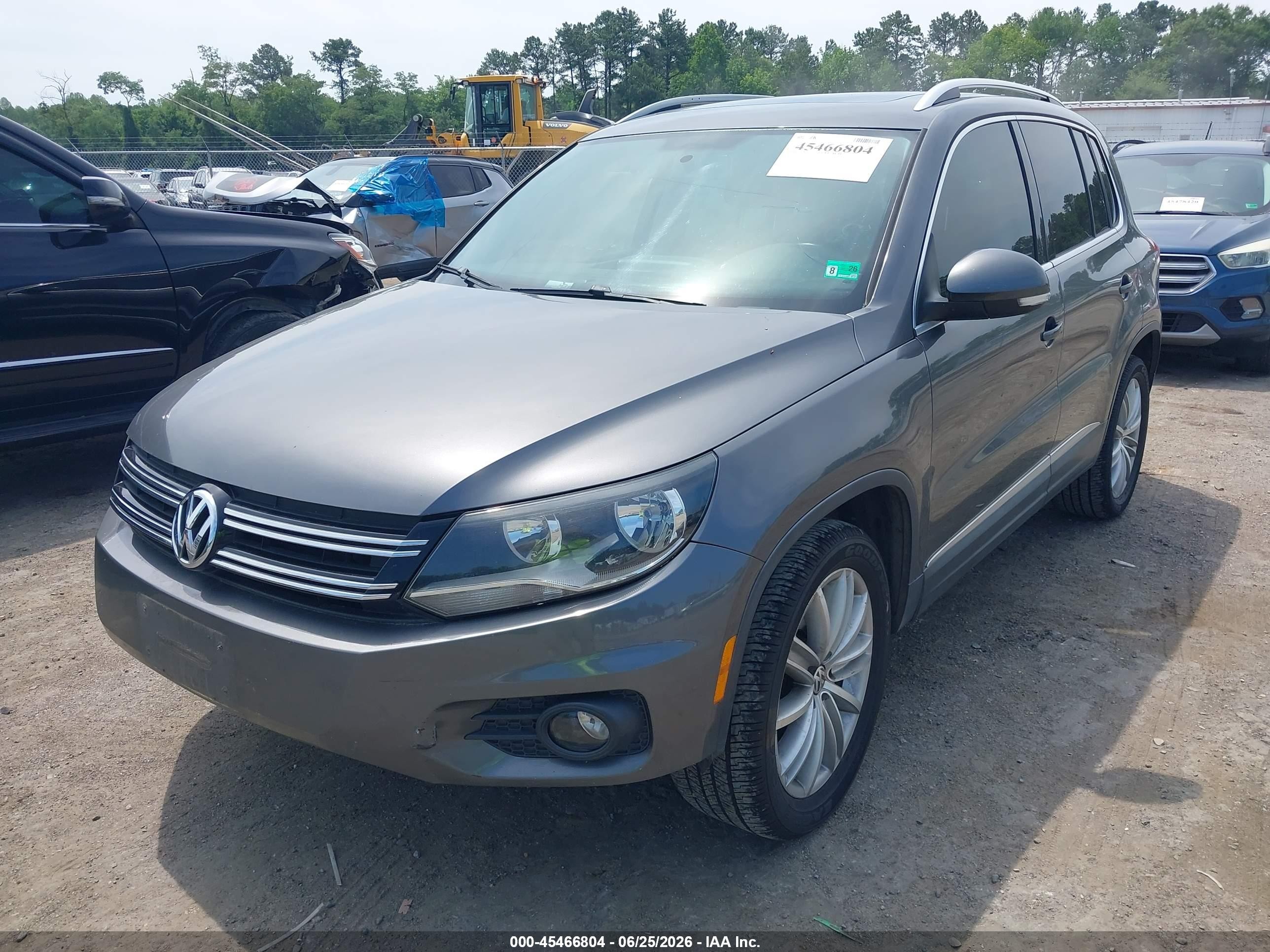 2015 Volkswagen Tiguan Se Gray vin: WVGAV7AX9FW506082