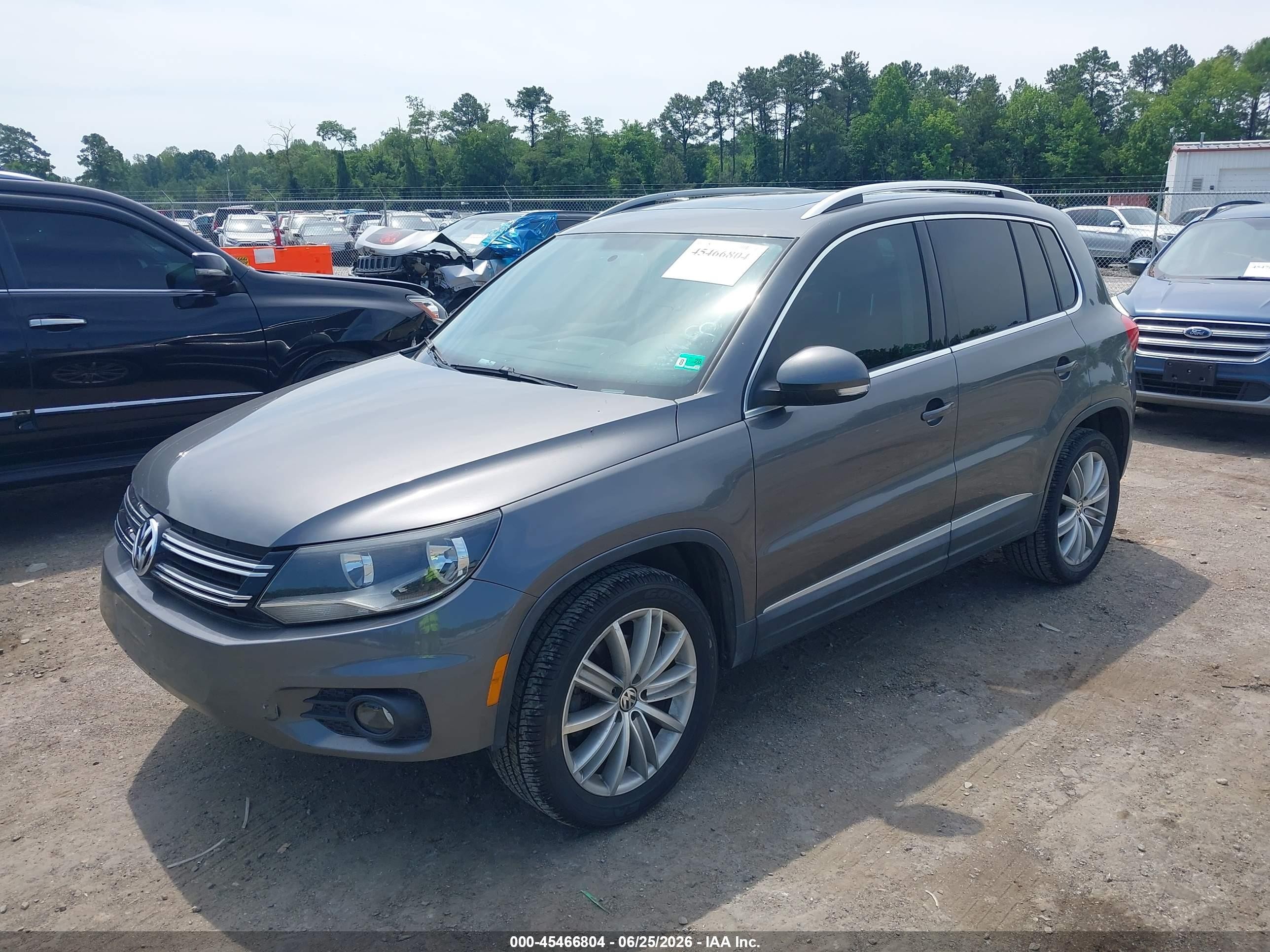 2015 Volkswagen Tiguan Se Gray vin: WVGAV7AX9FW506082